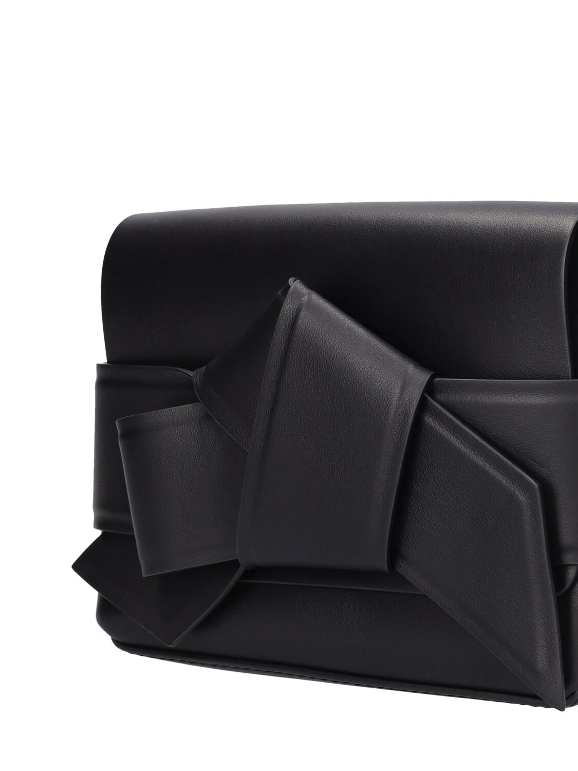 Shop Acne Studios Mini Musubi Crossbody Leather Bag In Black