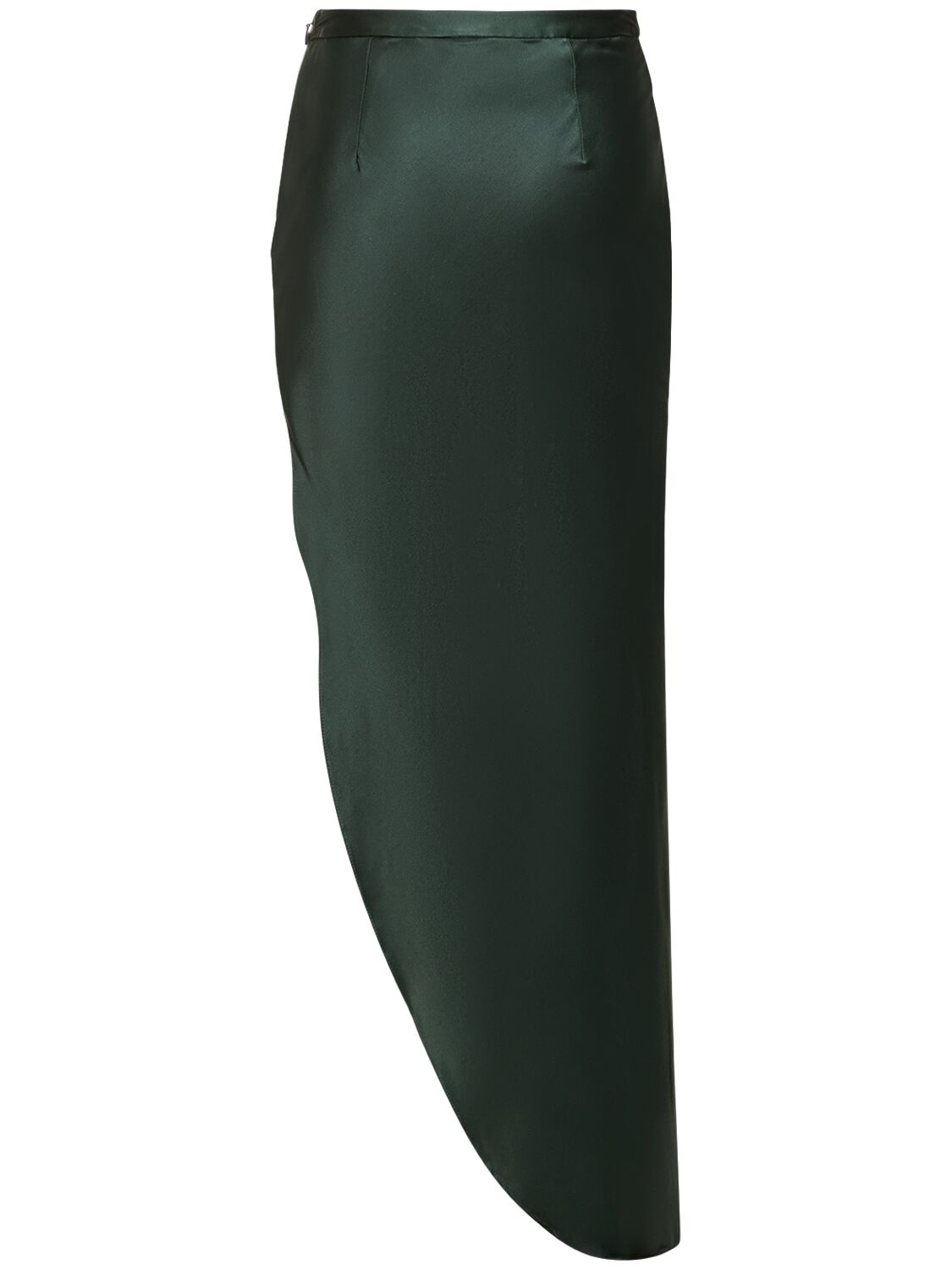 Shop Fleur Du Mal High Slit Stretch Midi Skirt In Green
