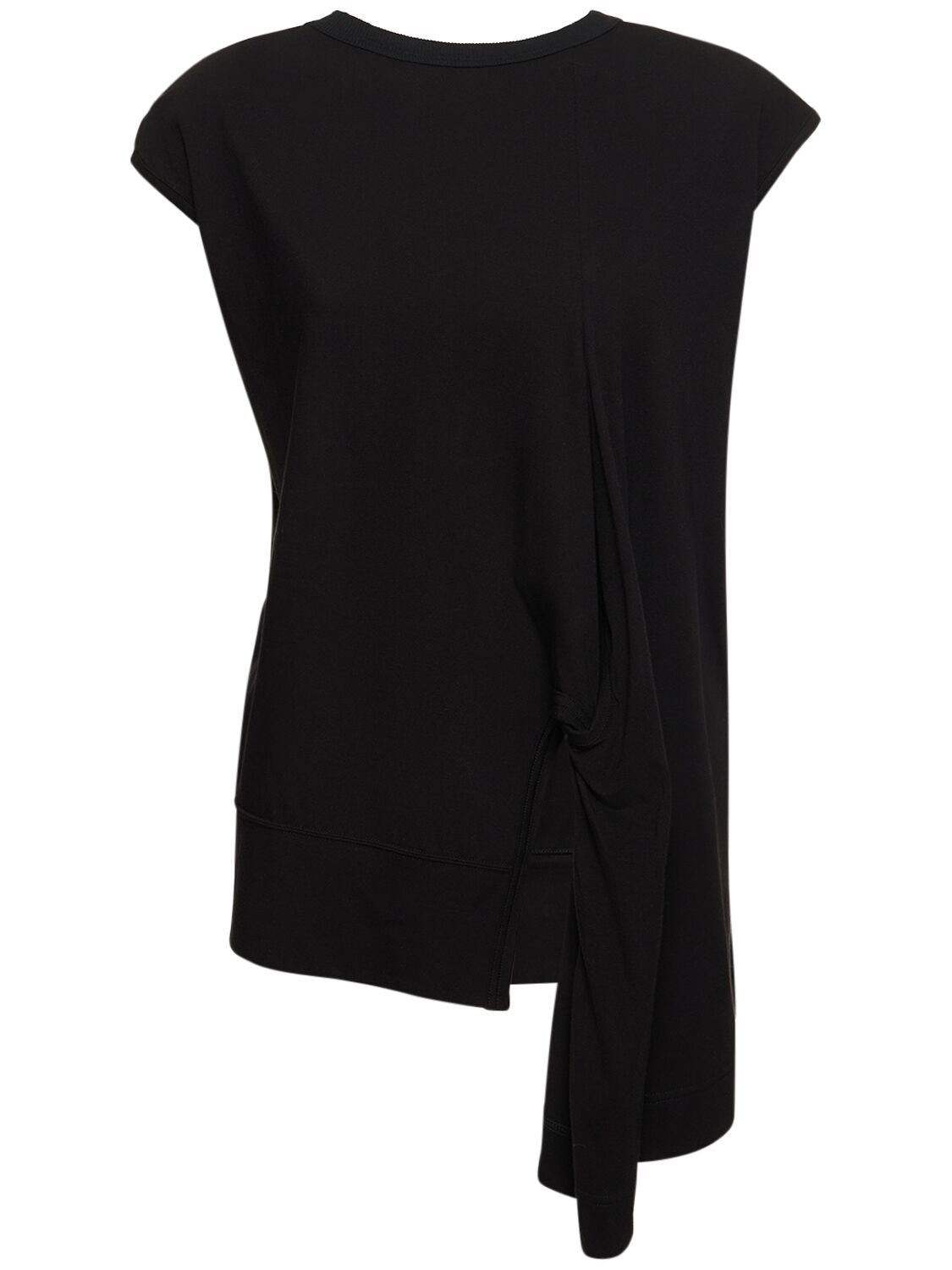 Yohji Yamamoto Twisted Cotton Jersey T-shirt In Black