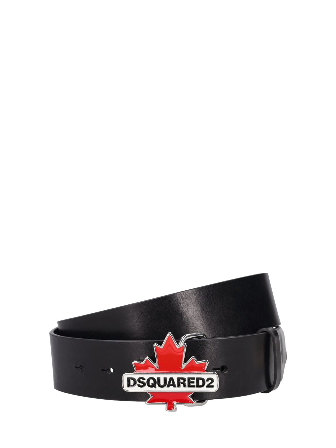 Shop Dsquared2 Logo Leather Belt In Black