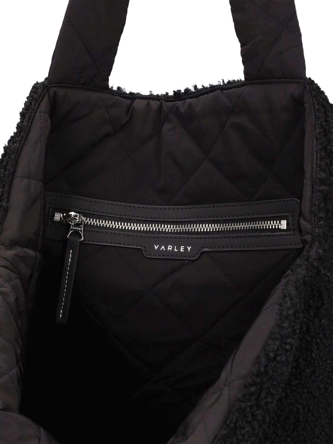 Shop Varley Amos Reversible Quilted Tote In Black