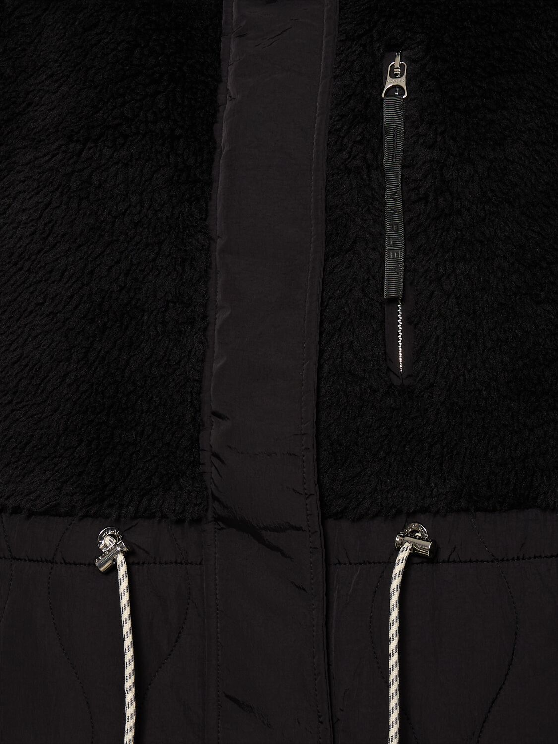 Shop Varley Walsh Quilted Sherpa Coat In Black