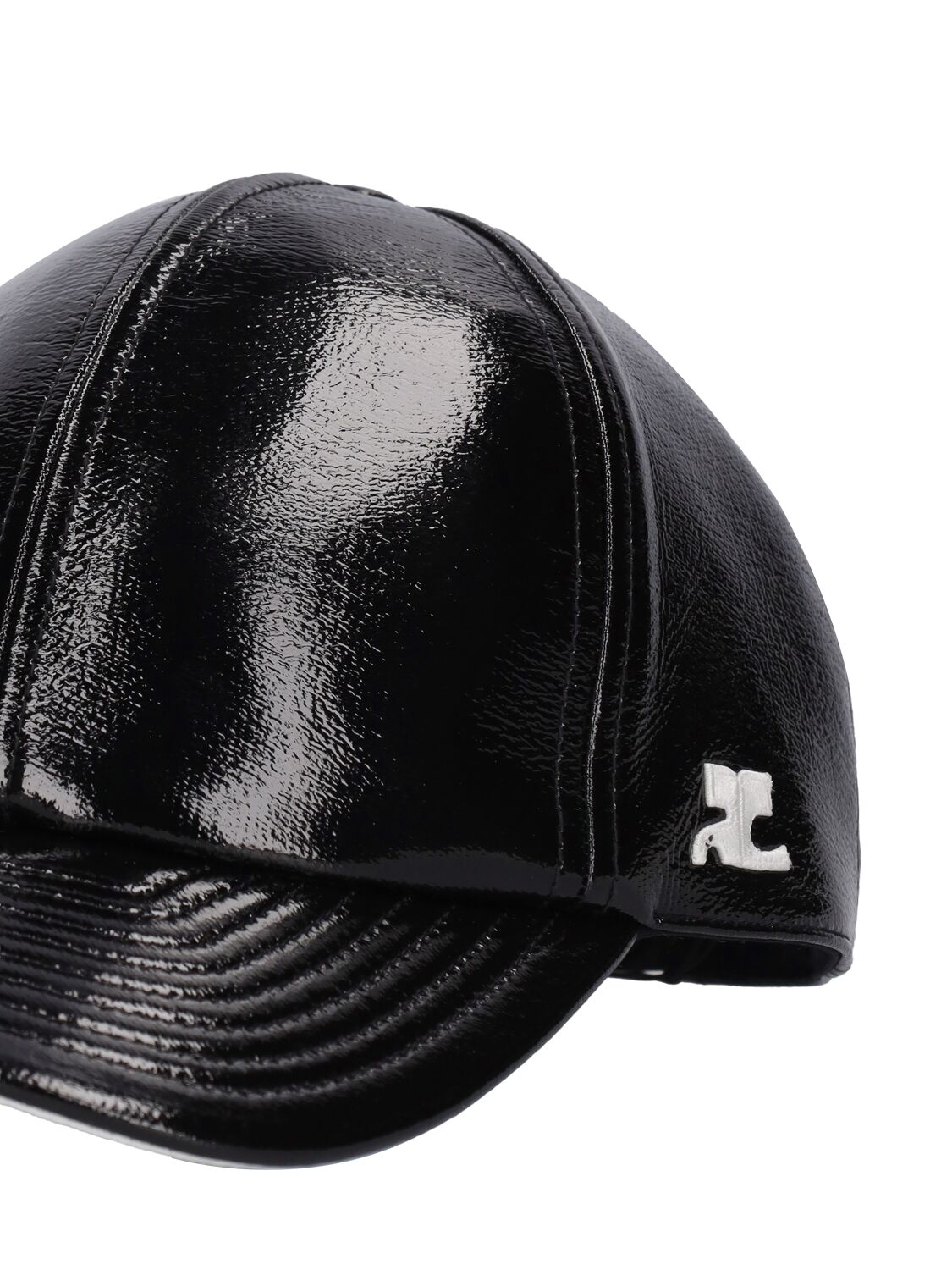 Shop Courrèges Reedition Vinyl Baseball Cap In Black