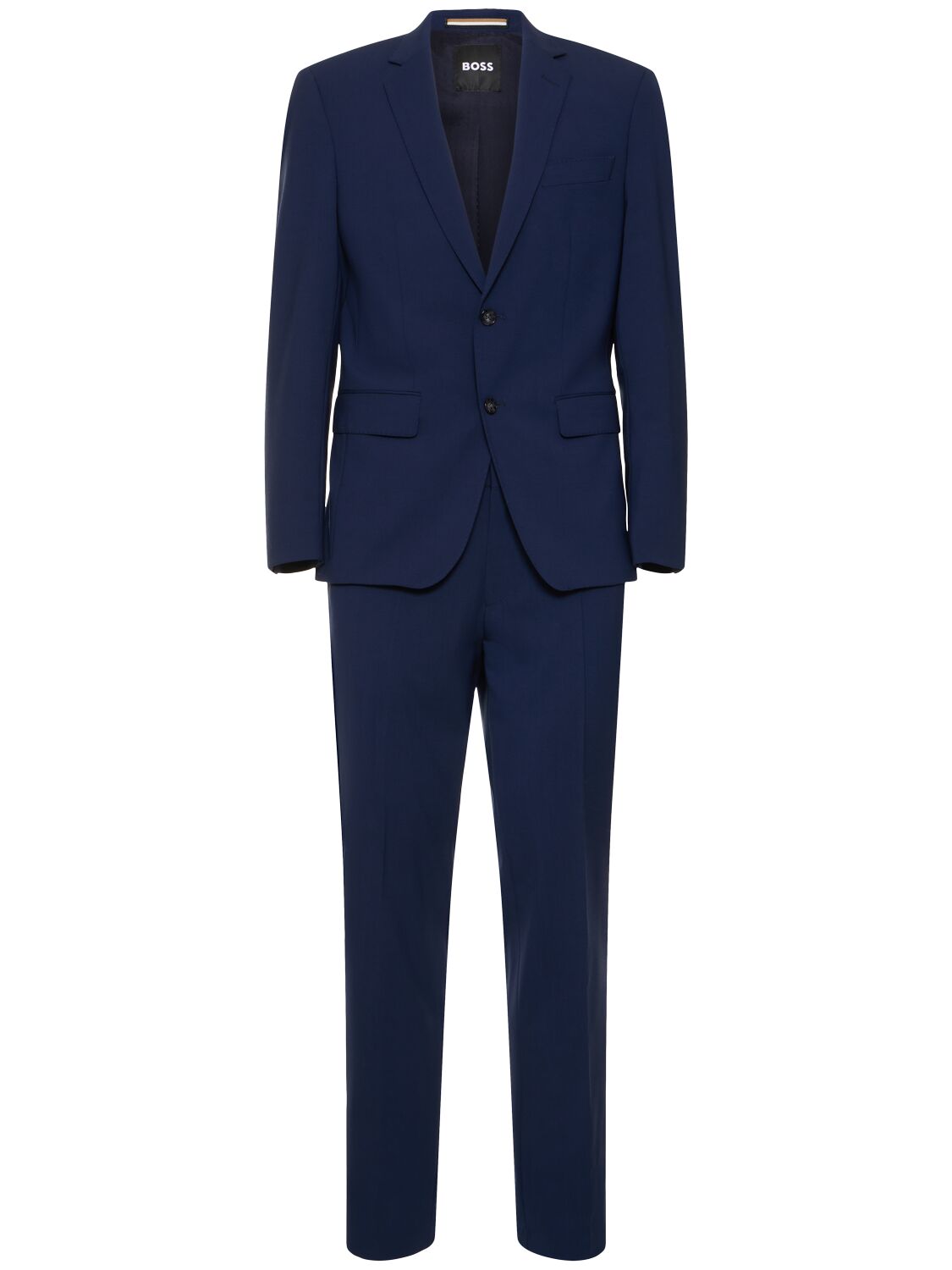 Hugo Boss H-huge Slim Fit Wool Suit In Open Blue