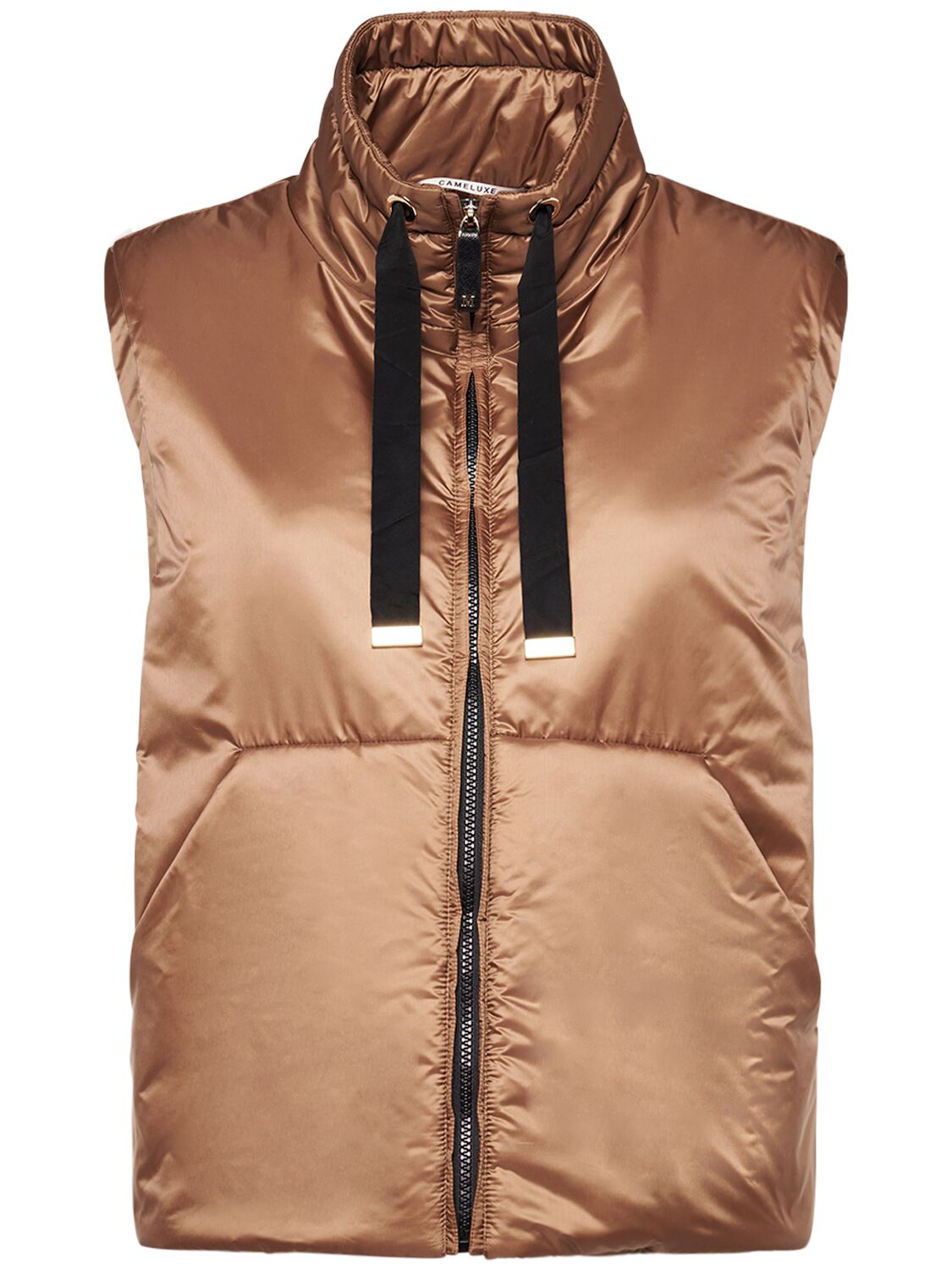 Max Mara Greenvest Sleeveless Puffer Jacket - The Cube In Caramel