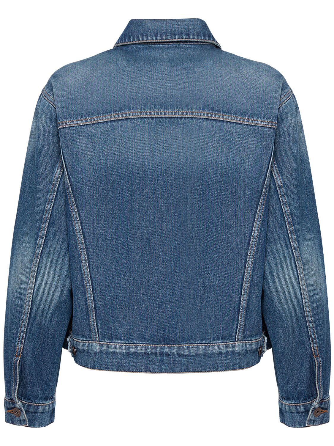 Shop Weekend Max Mara Napoli High Pocket Denim Jacket In Blue