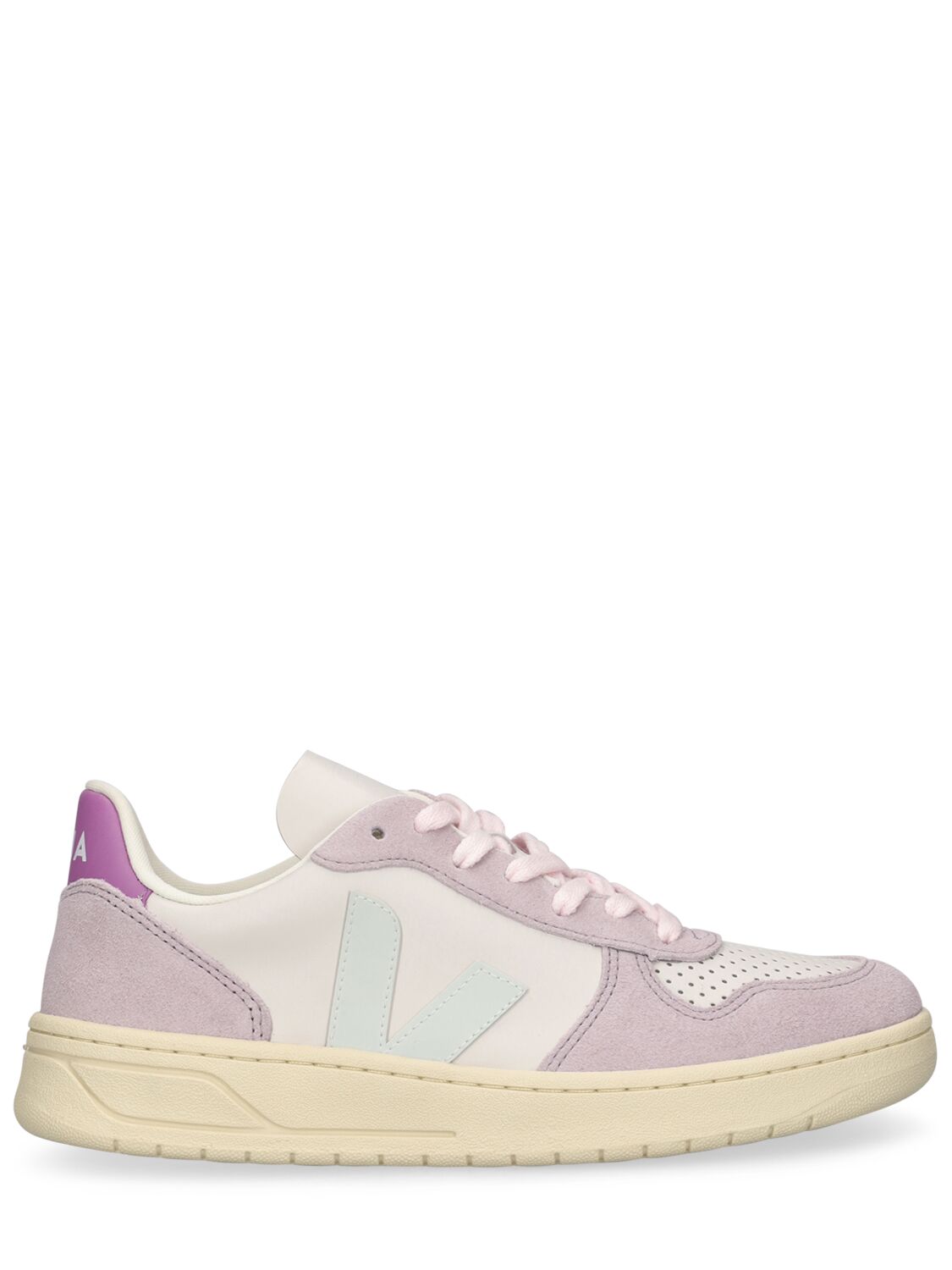 V-10 Leather Trainers In Lavender