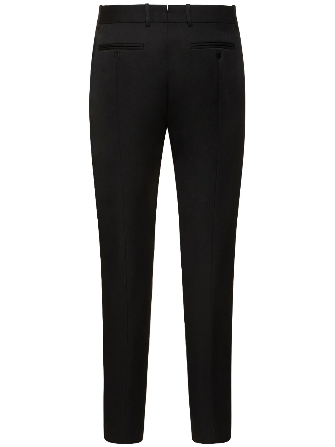 Shop Alexander Mcqueen Wool Tuxedo Pants In Black