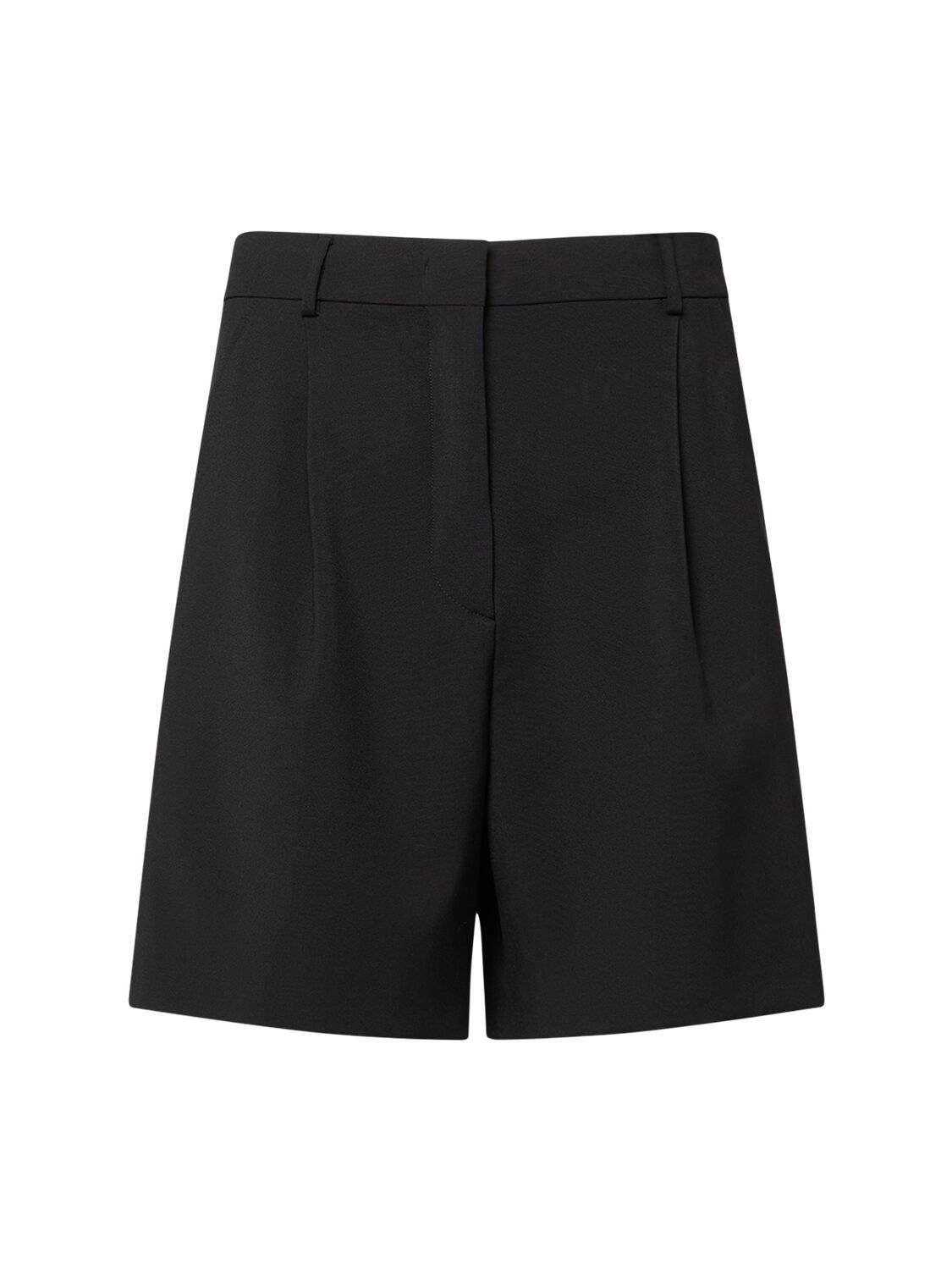 Weekend Max Mara Nabulus Stretch Wool Bermuda Shorts In Black