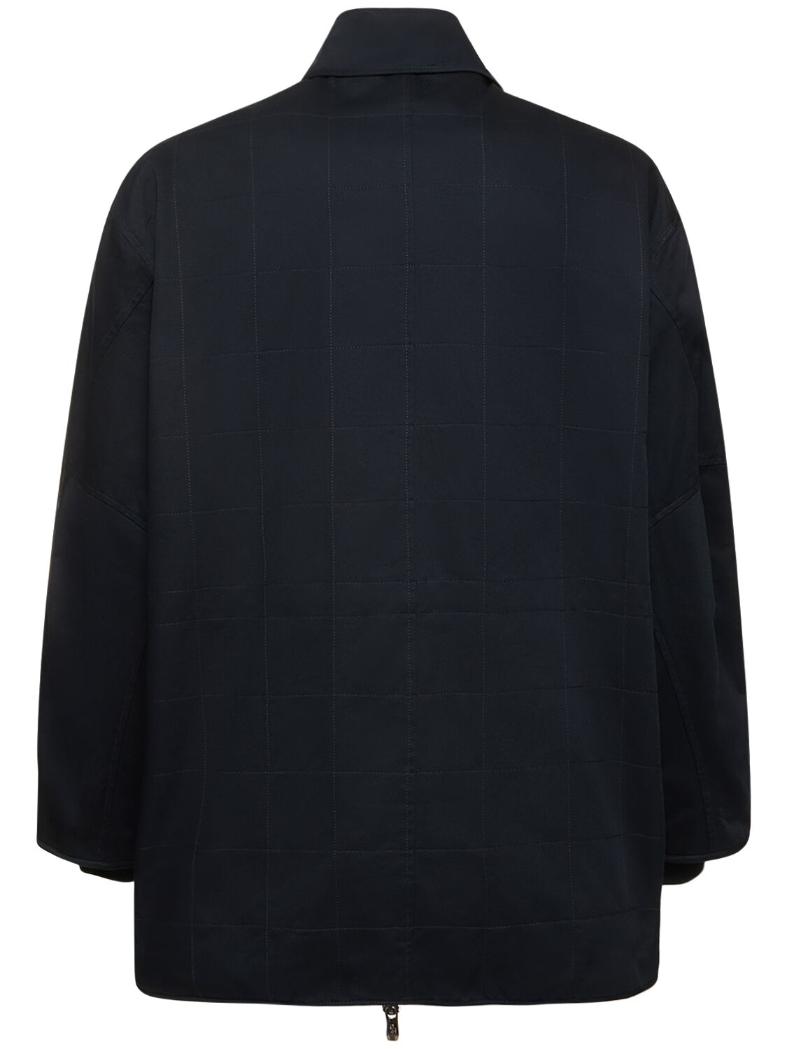 Shop Ferrari Cotton Multi-pocket Coat In Navy