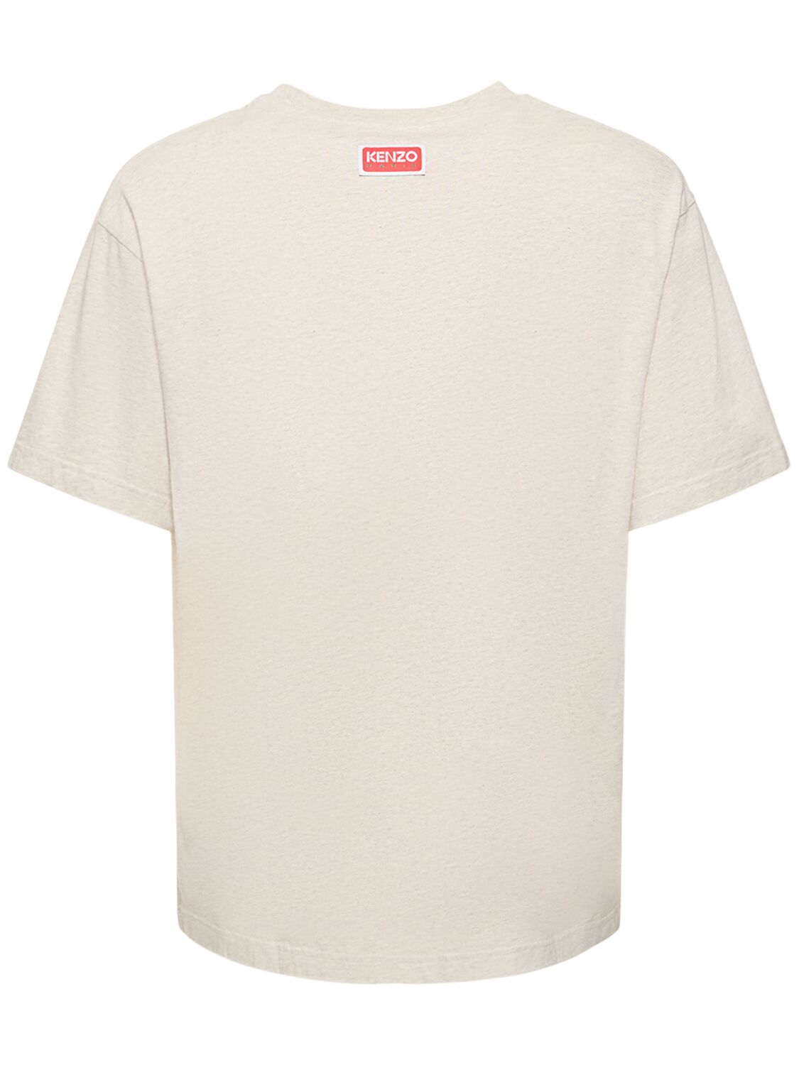 Shop Kenzo Tiger Print Cotton Jersey T-shirt In Grey