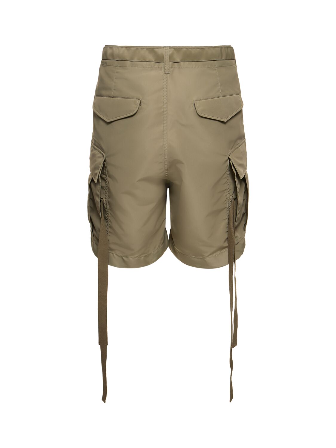 Shop Sacai Nylon Twill Shorts In Light Khaki