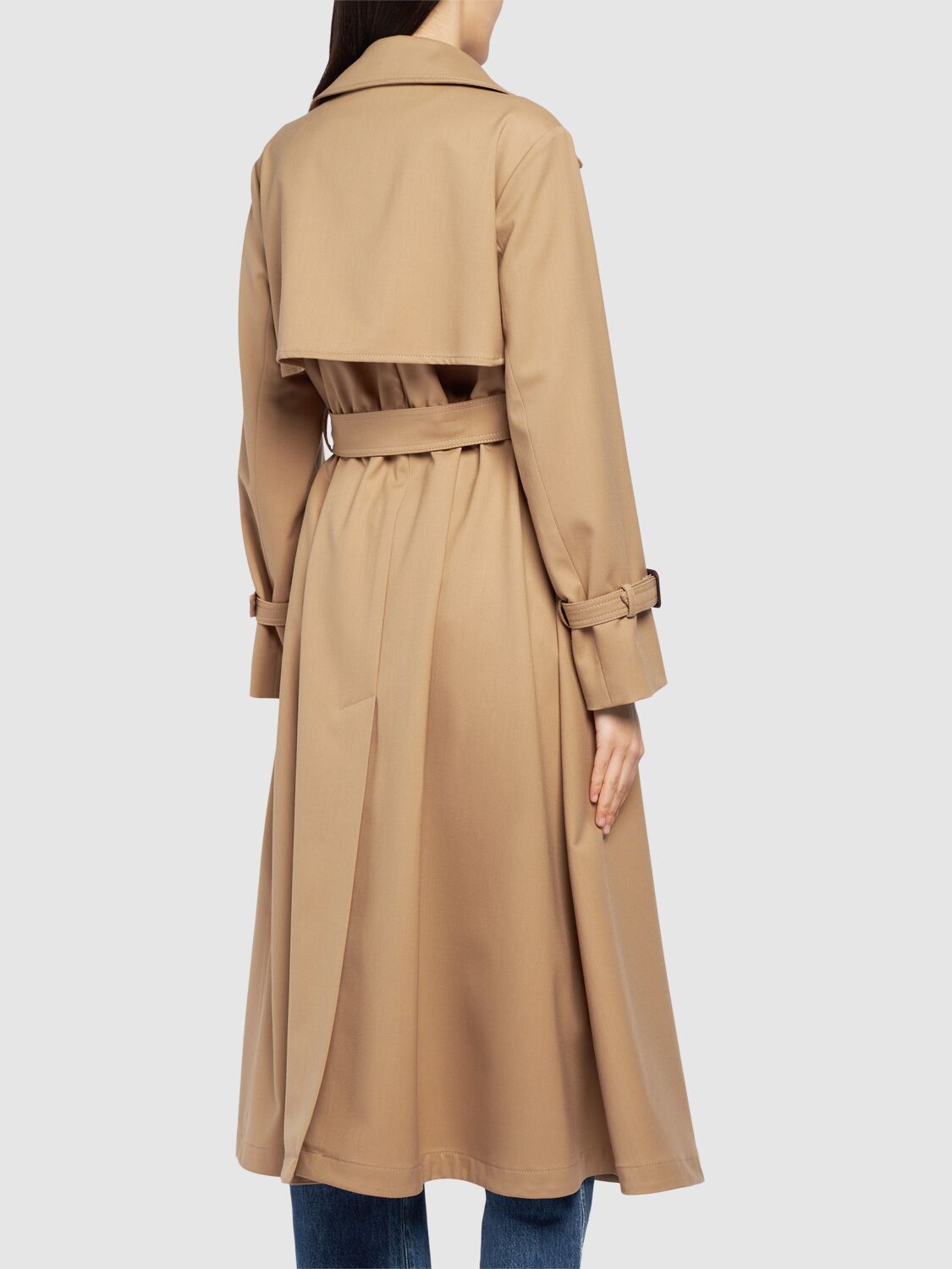 WEEKEND MAX MARA FATUO WOOL BLEND TRENCH COAT 