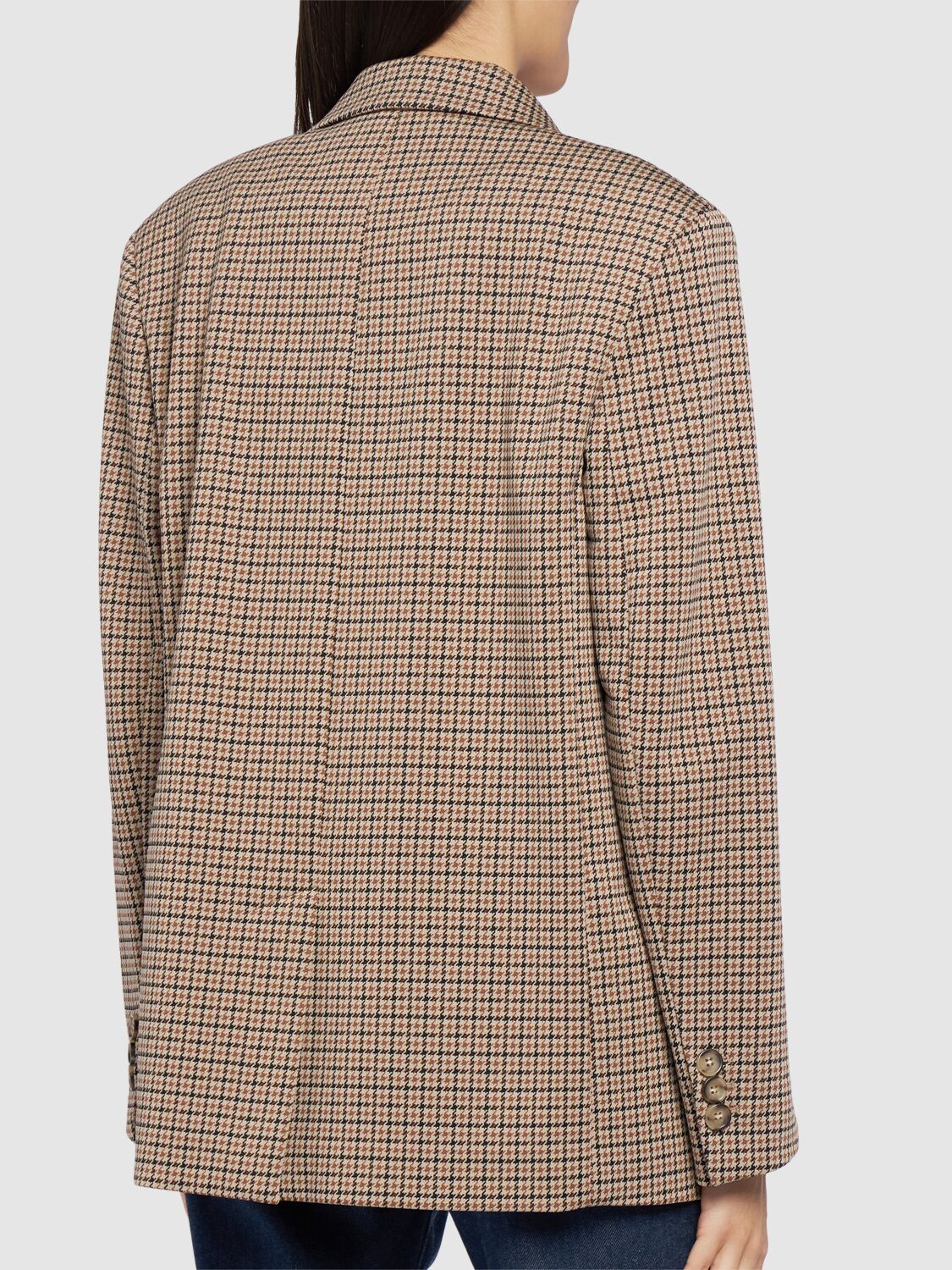 Shop Weekend Max Mara Veletta Houndstooth Jacket In Multicolor