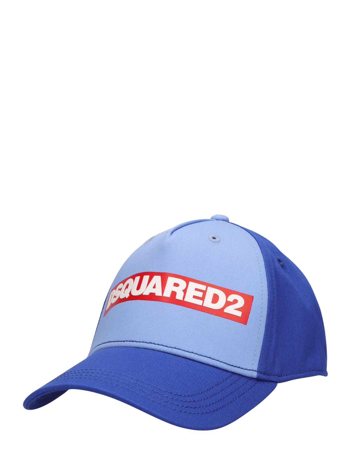 Shop Dsquared2 Logo Cotton Baseball Cap In Blue