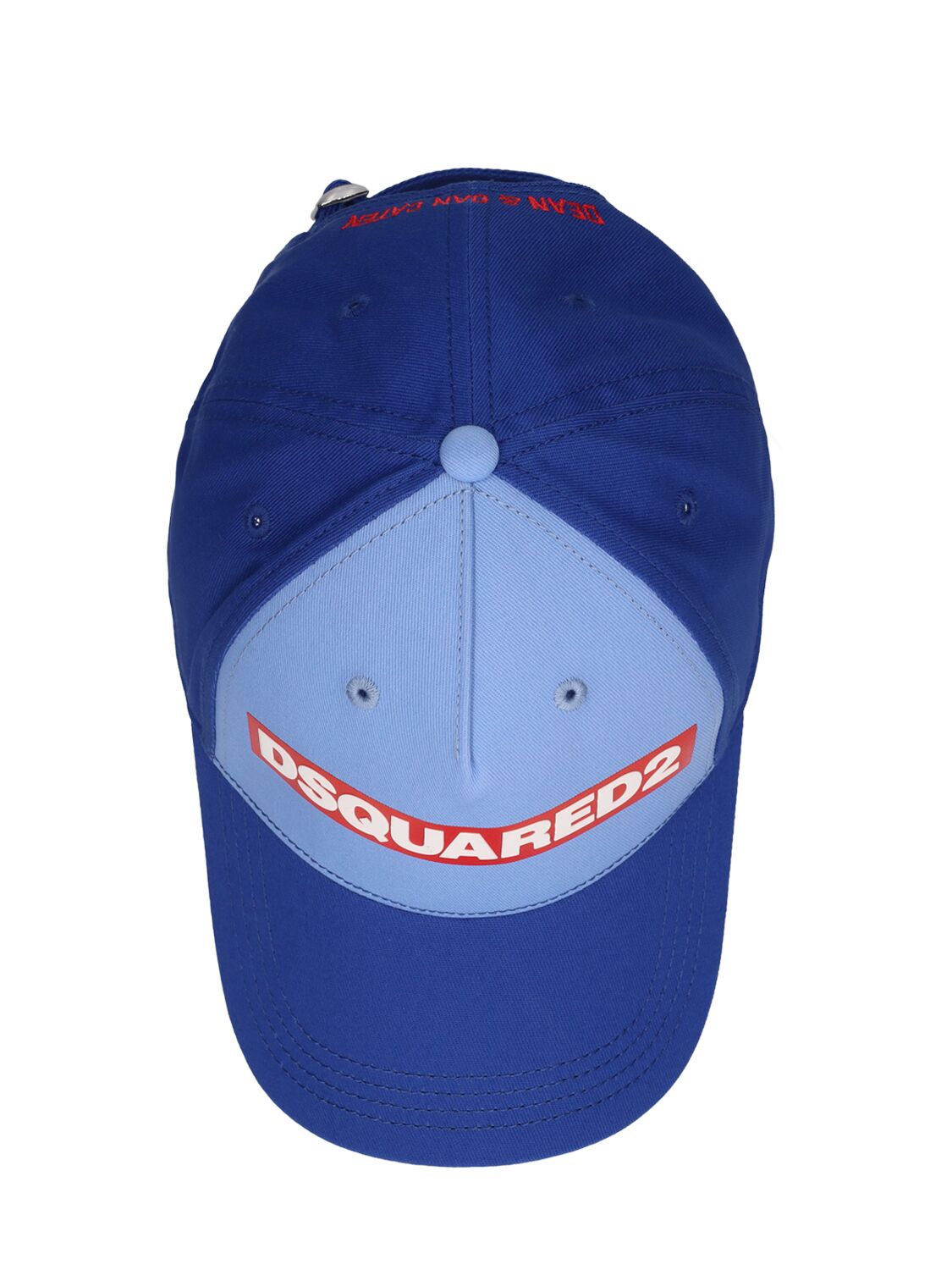 Shop Dsquared2 Logo Cotton Baseball Cap In Blue