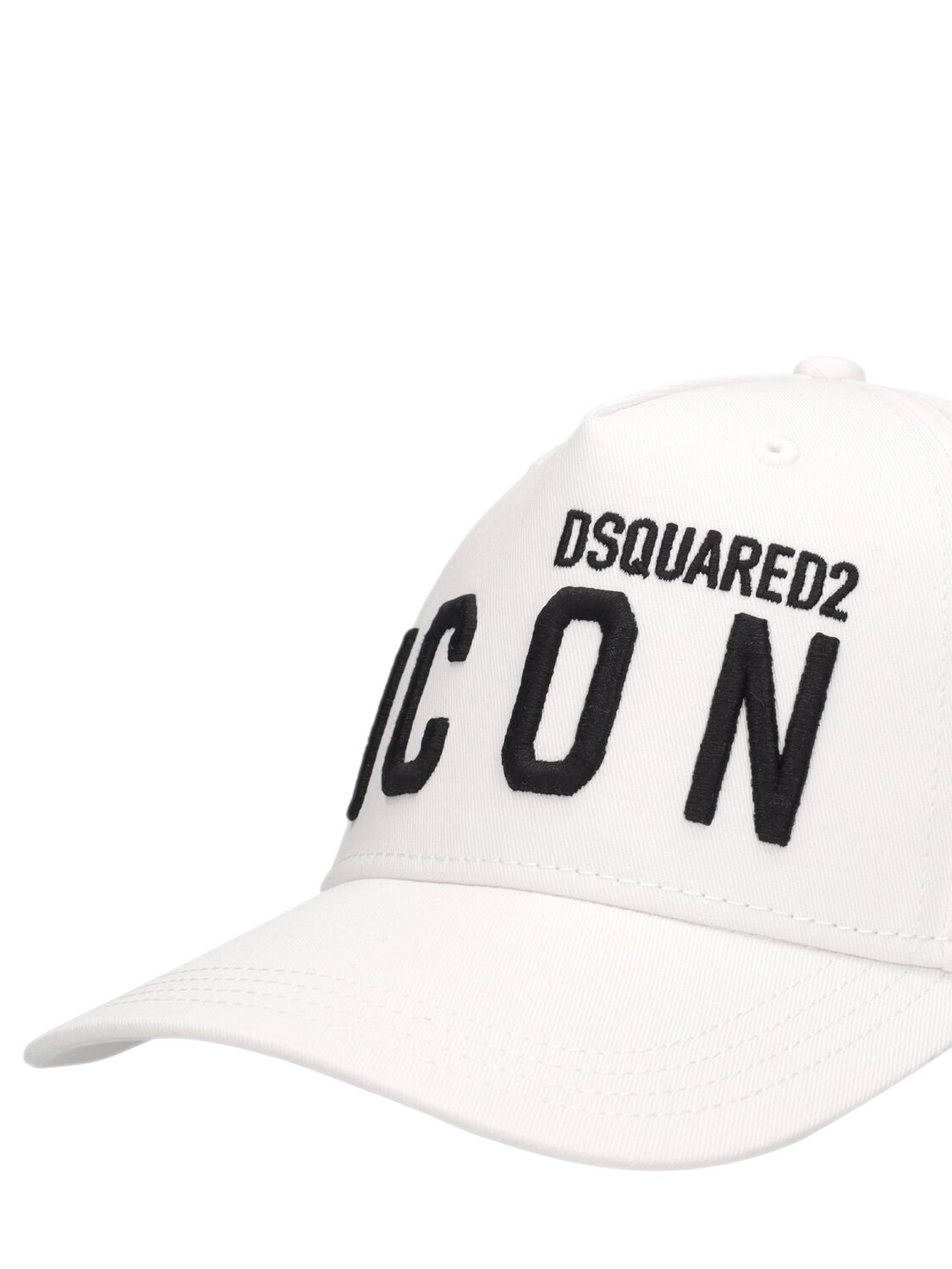 Shop Dsquared2 Cotton Logo Baseball Cap In White