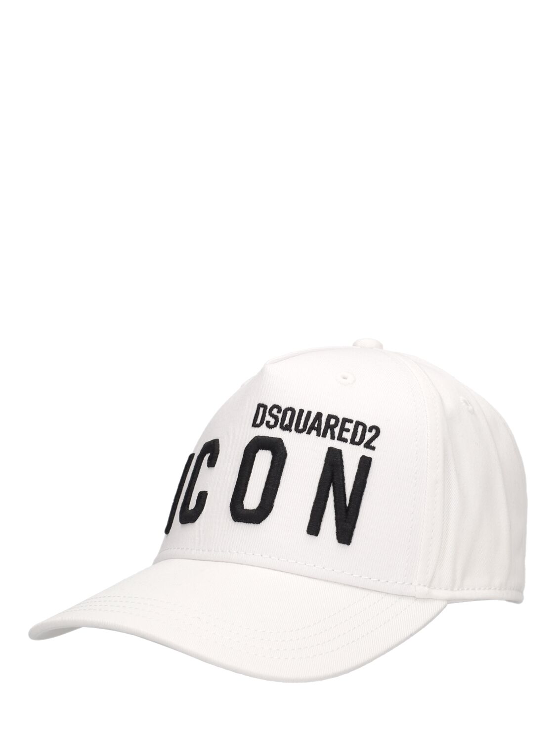 Shop Dsquared2 Cotton Logo Baseball Cap In White
