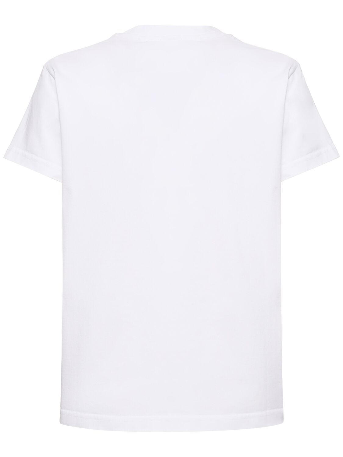 Shop Aspesi Cotton Jersey Embroidered Logo T-shirt In White