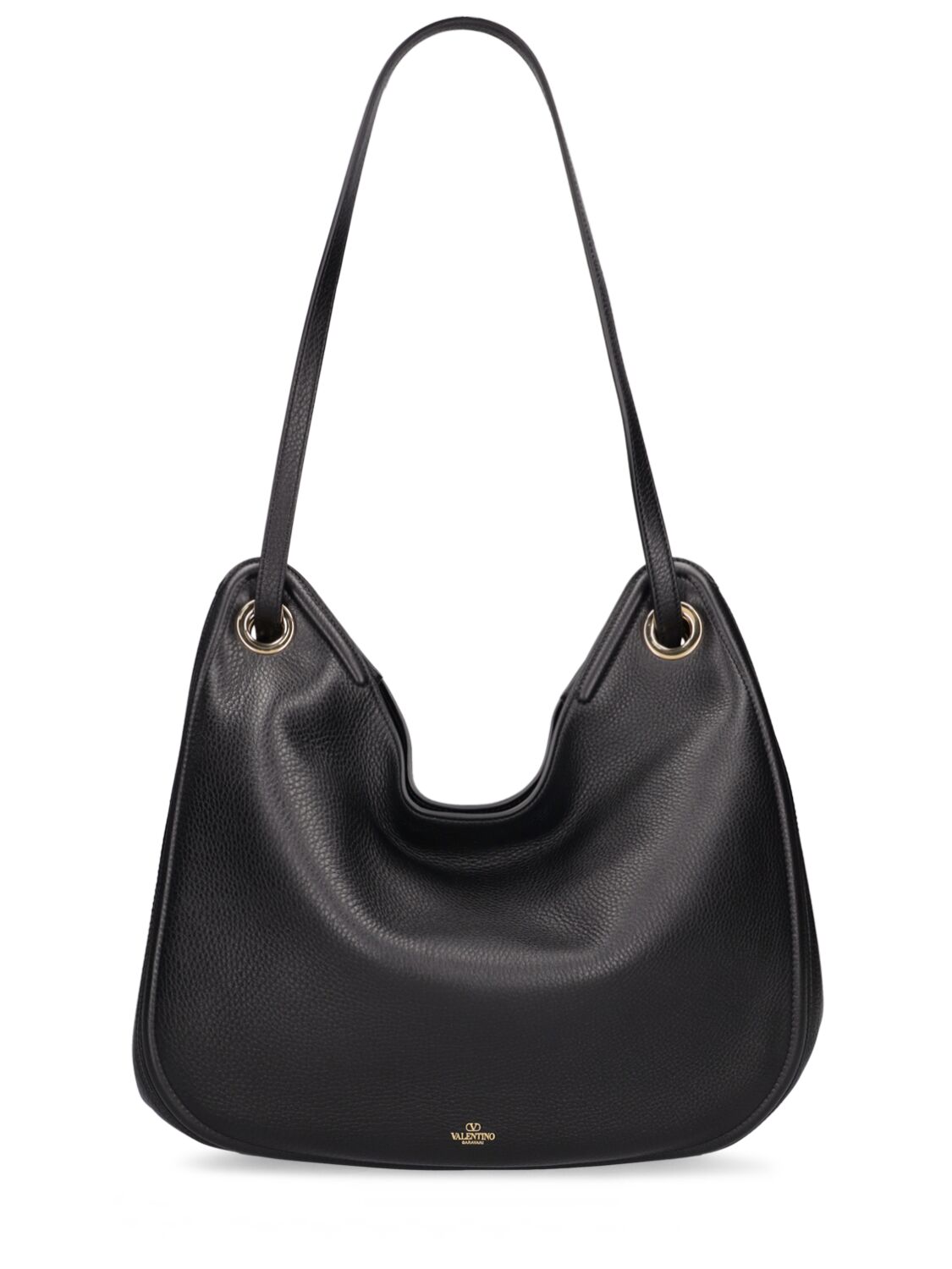 Shop Valentino V Logo Gate Leather Tote Bag In Black