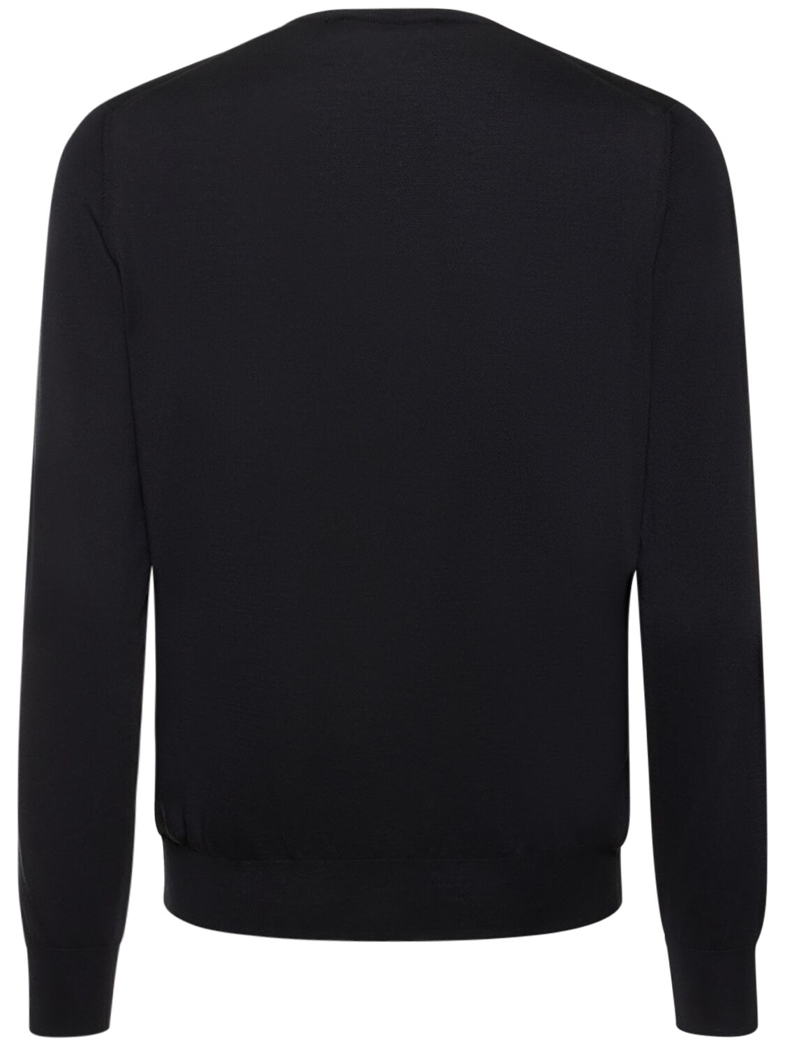 Shop Tagliatore Silk & Cotton Crewneck Sweater In Navy