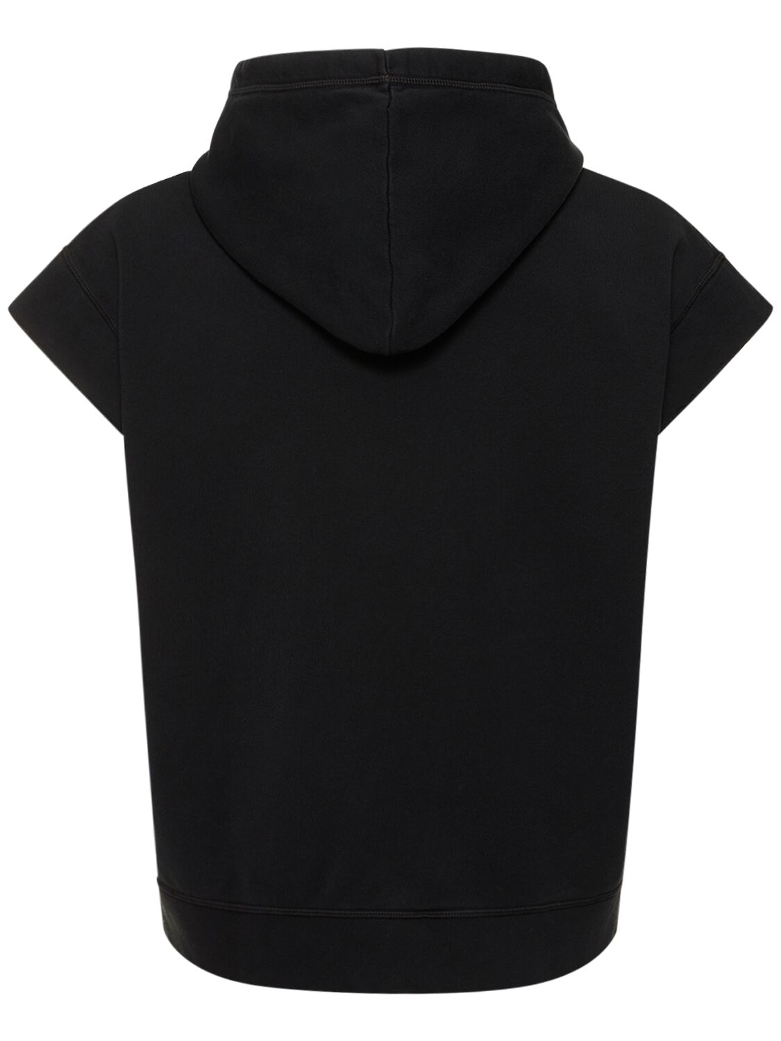Shop Dsquared2 Logo Cotton Hoodie Vest In Black