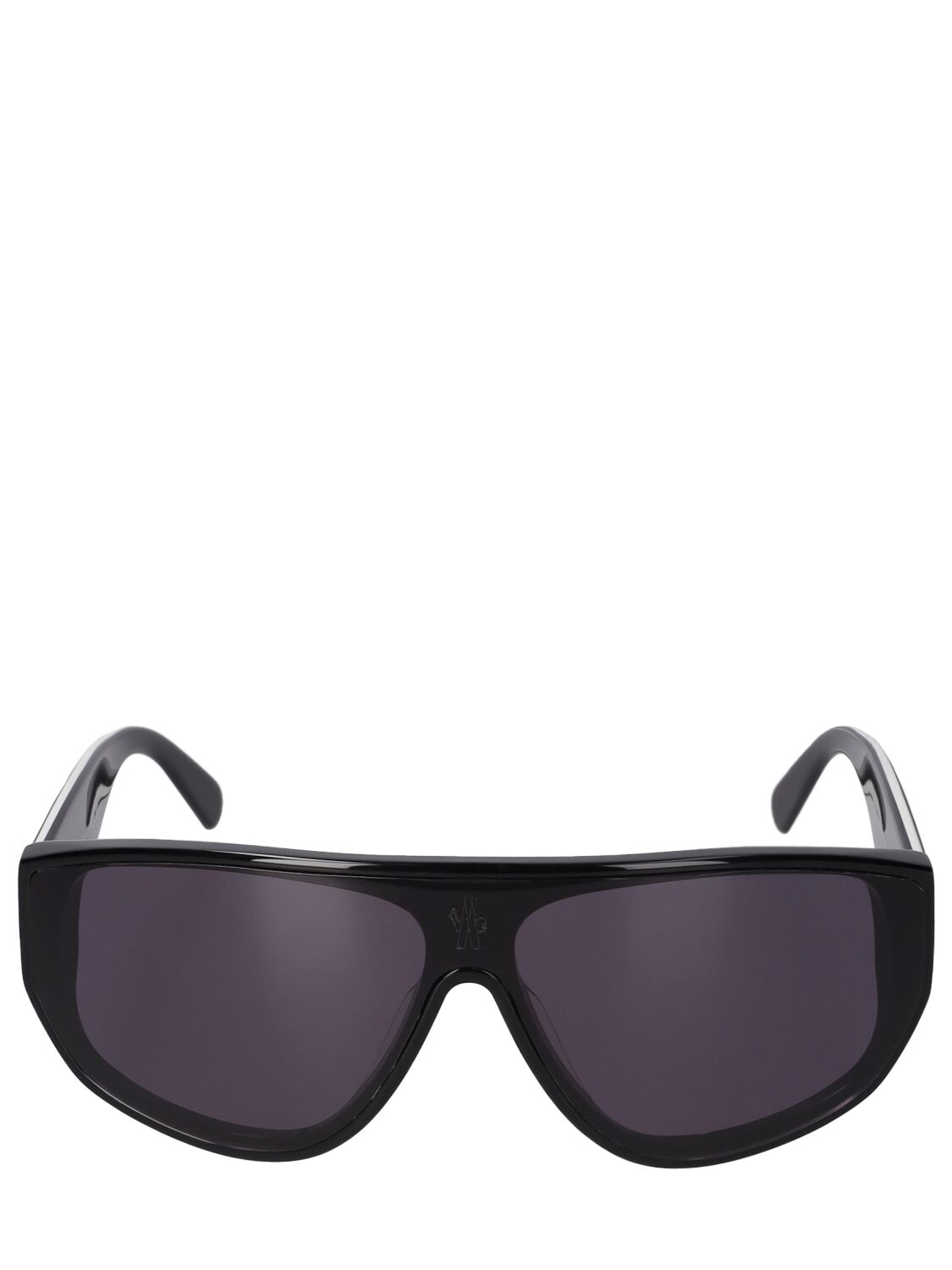 Moncler Tronn Shield Acetate Mask Sunglasses In Shiny Black