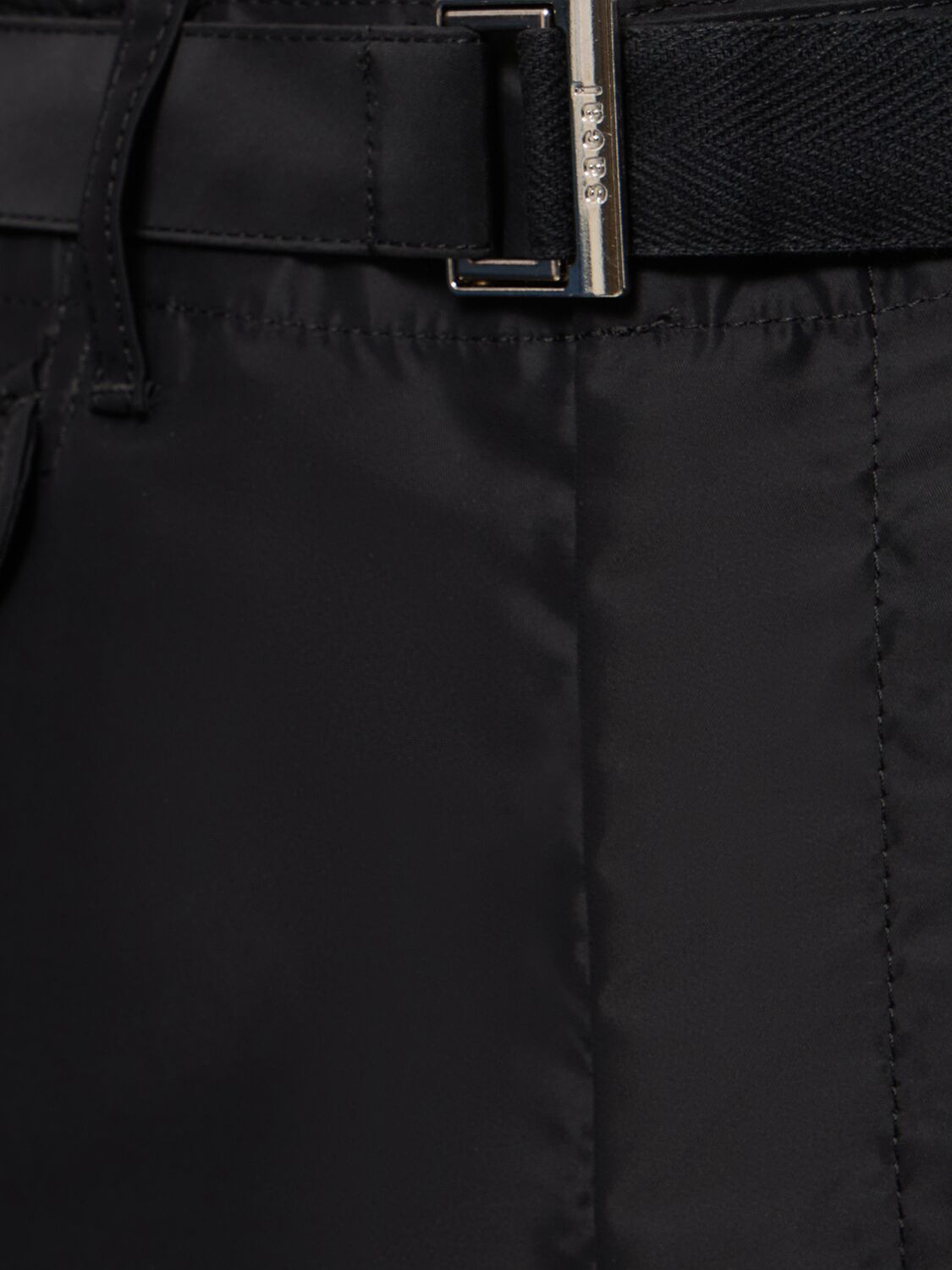 Shop Sacai Nylon Twill Shorts In Black