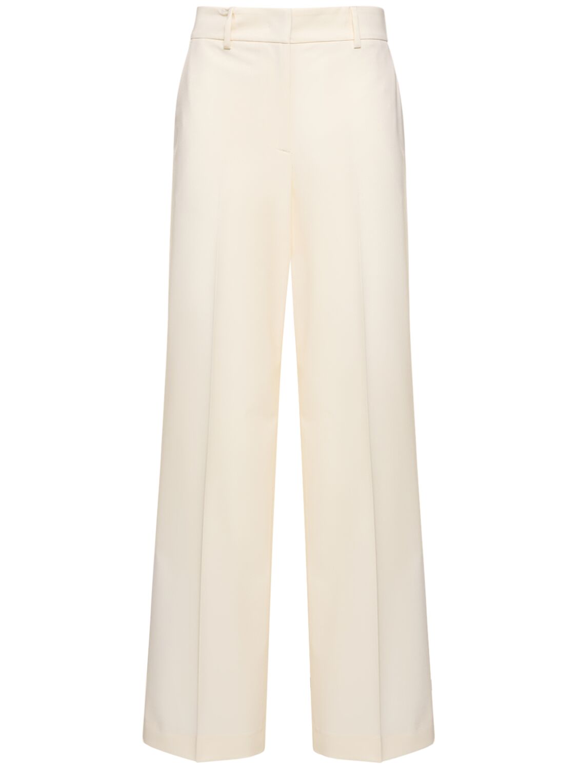 Msgm Stretch Wool Pants In Off White