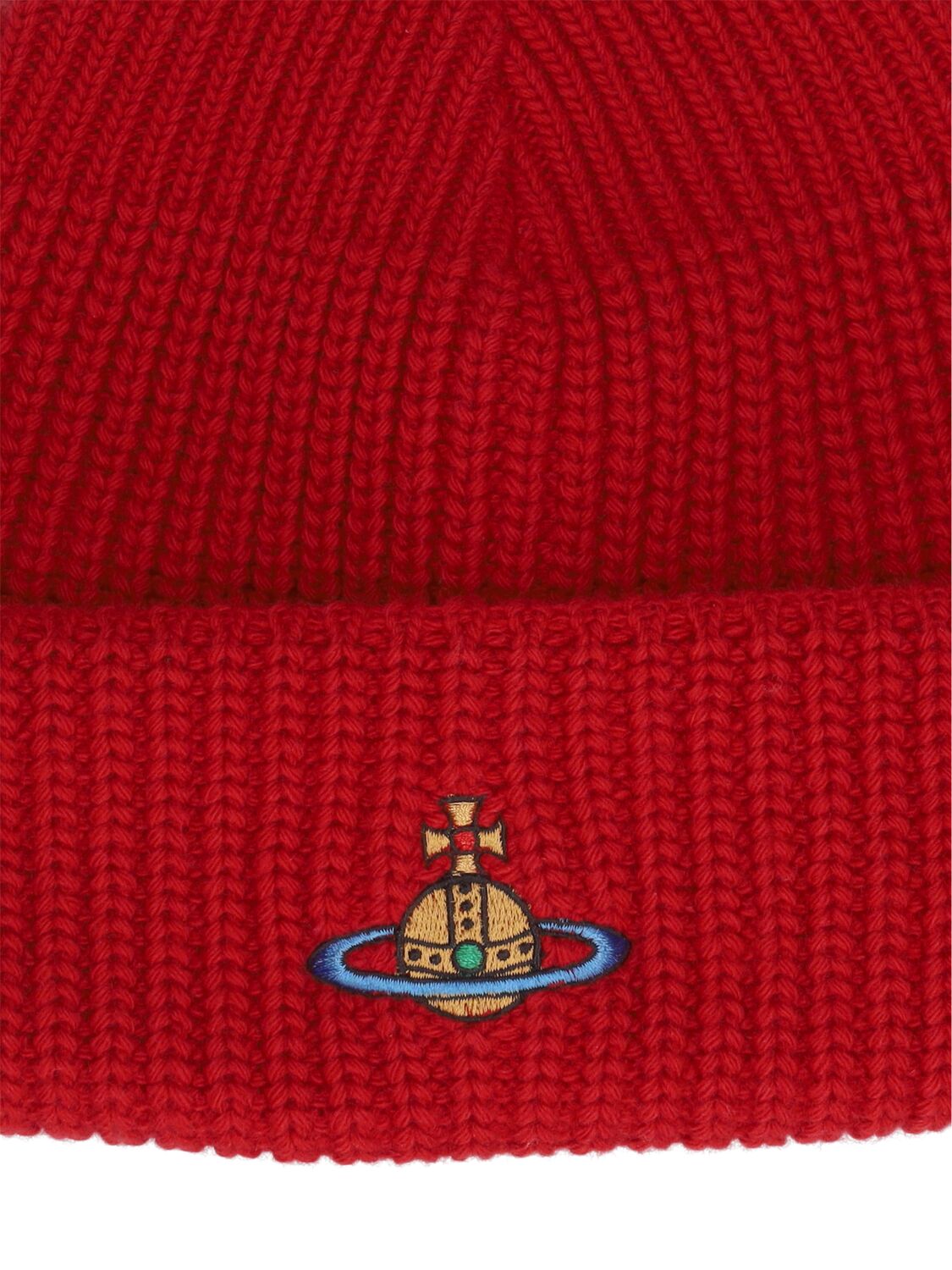 Shop Vivienne Westwood Sporty Wool Beanie In Red