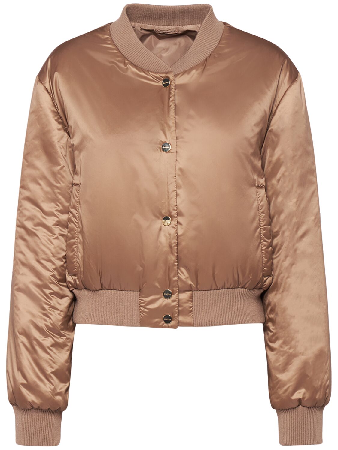 Max Mara Greenbi Padded Crop Jacket In Caramel