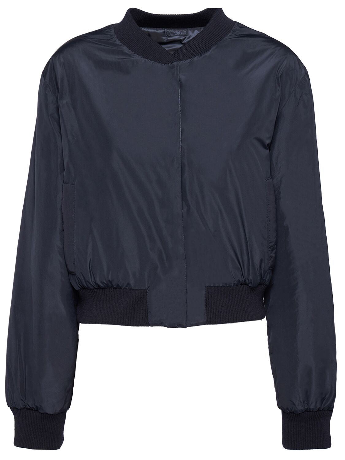 Shop Max Mara Greenbi Padded Crop Jacket In Blue