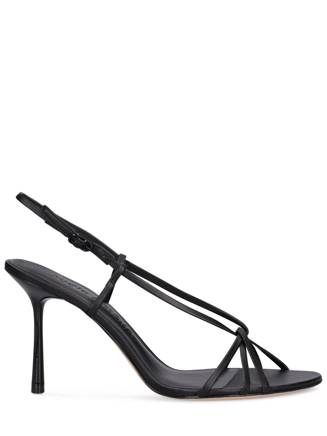 Studio Amelia 90mm Entwined Leather Sandals In Black