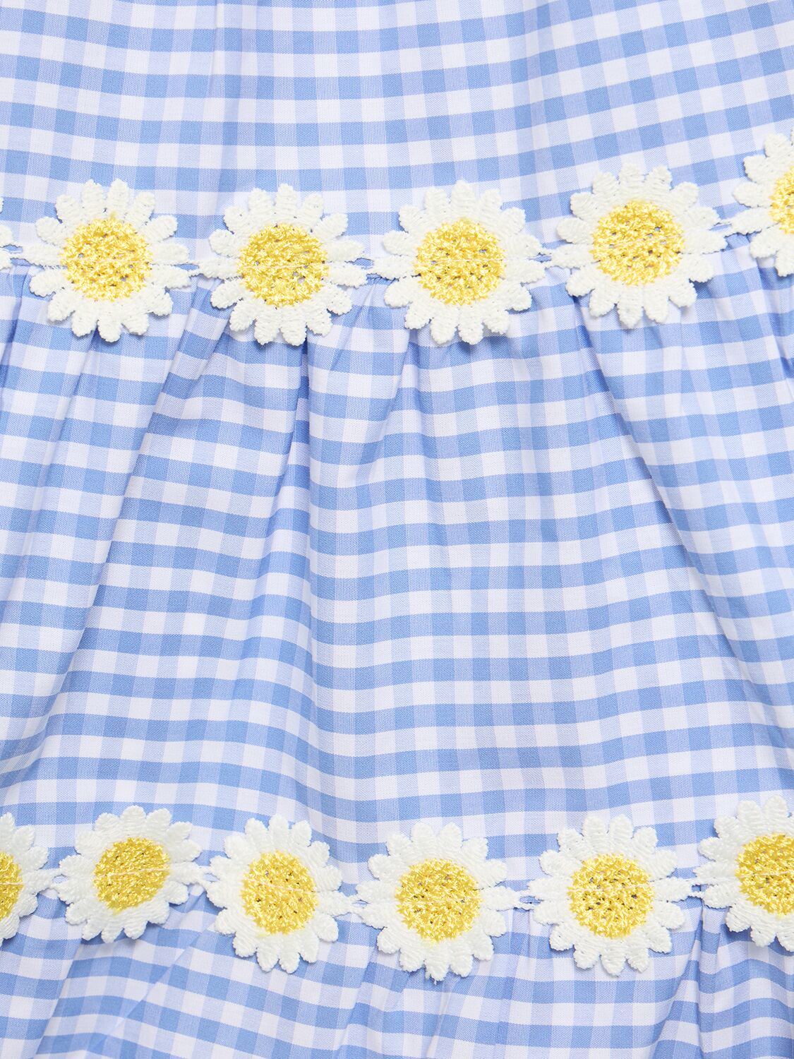 Shop Flora Sardalos Embroidery Cotton Off-the-shoulder Dress In Blue