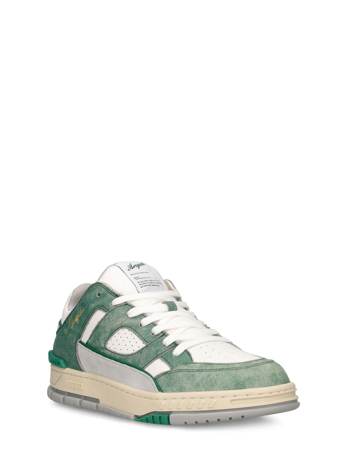 Shop Axel Arigato Area Lo Sneakers In White,green