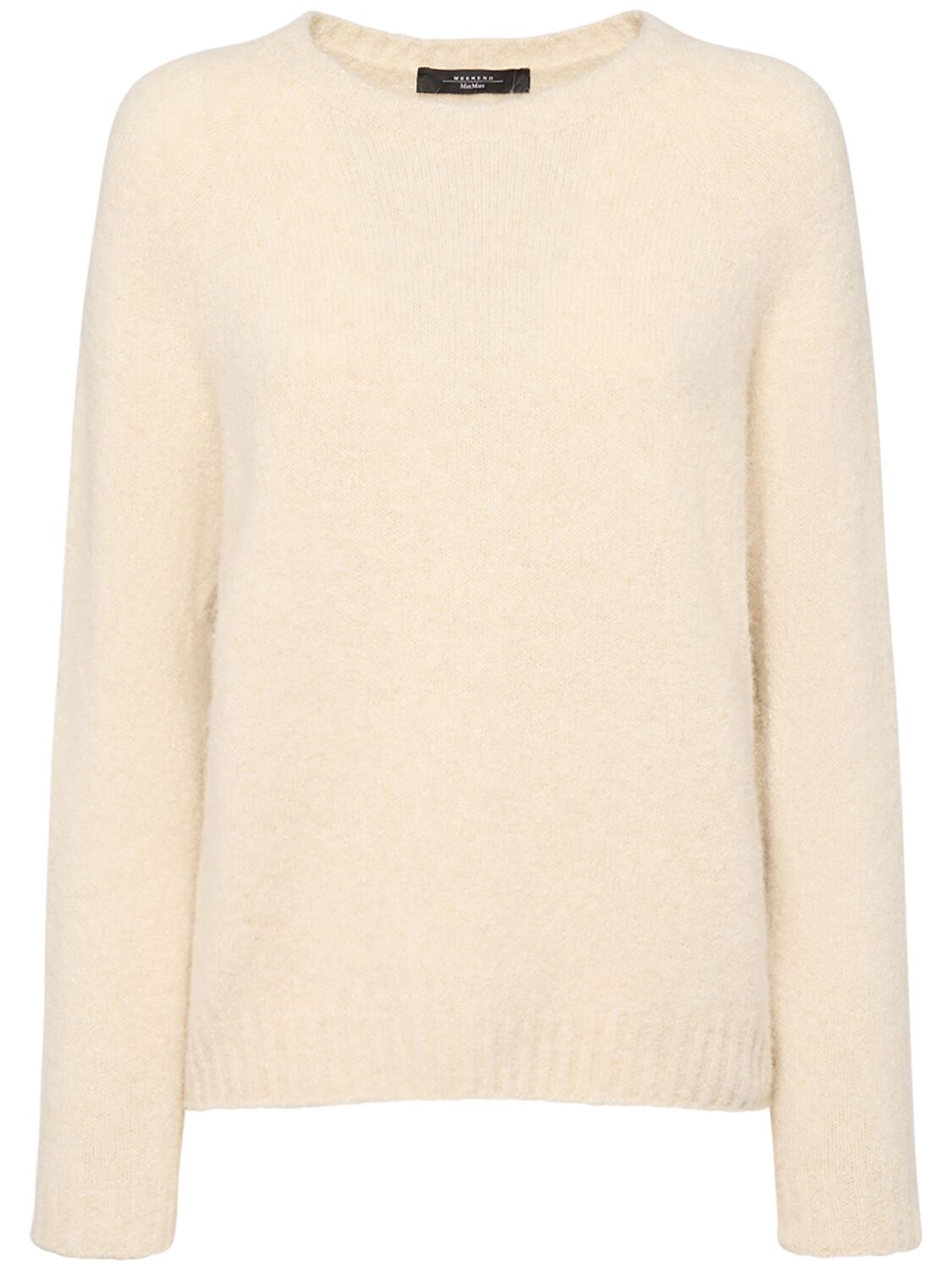 Weekend Max Mara Ghiacci Alpaca Blend Crewneck Sweater In Hellbeige