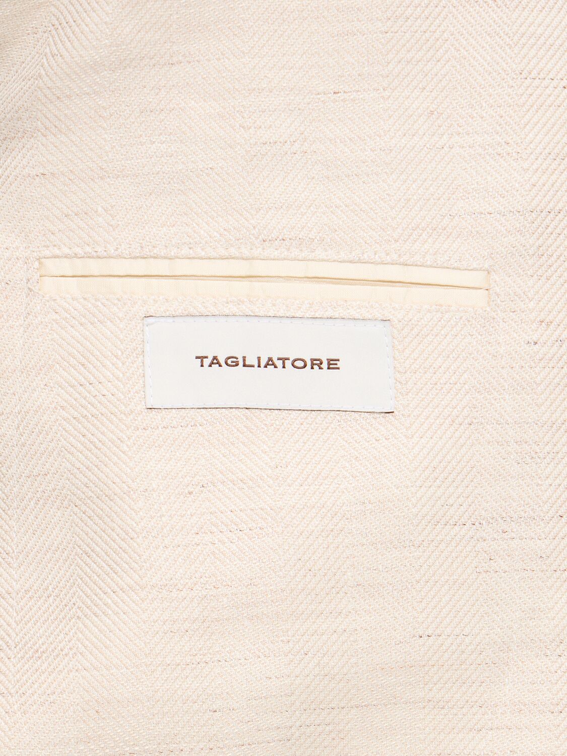 Shop Tagliatore Cotton & Linen Single Breast Blazer In Beige