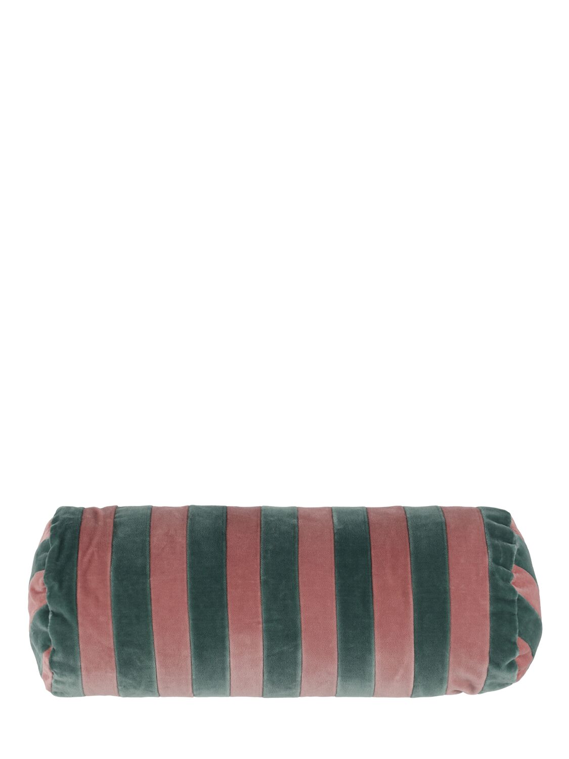 Christina Lundsteen Striped Bolster Cushion In Pink