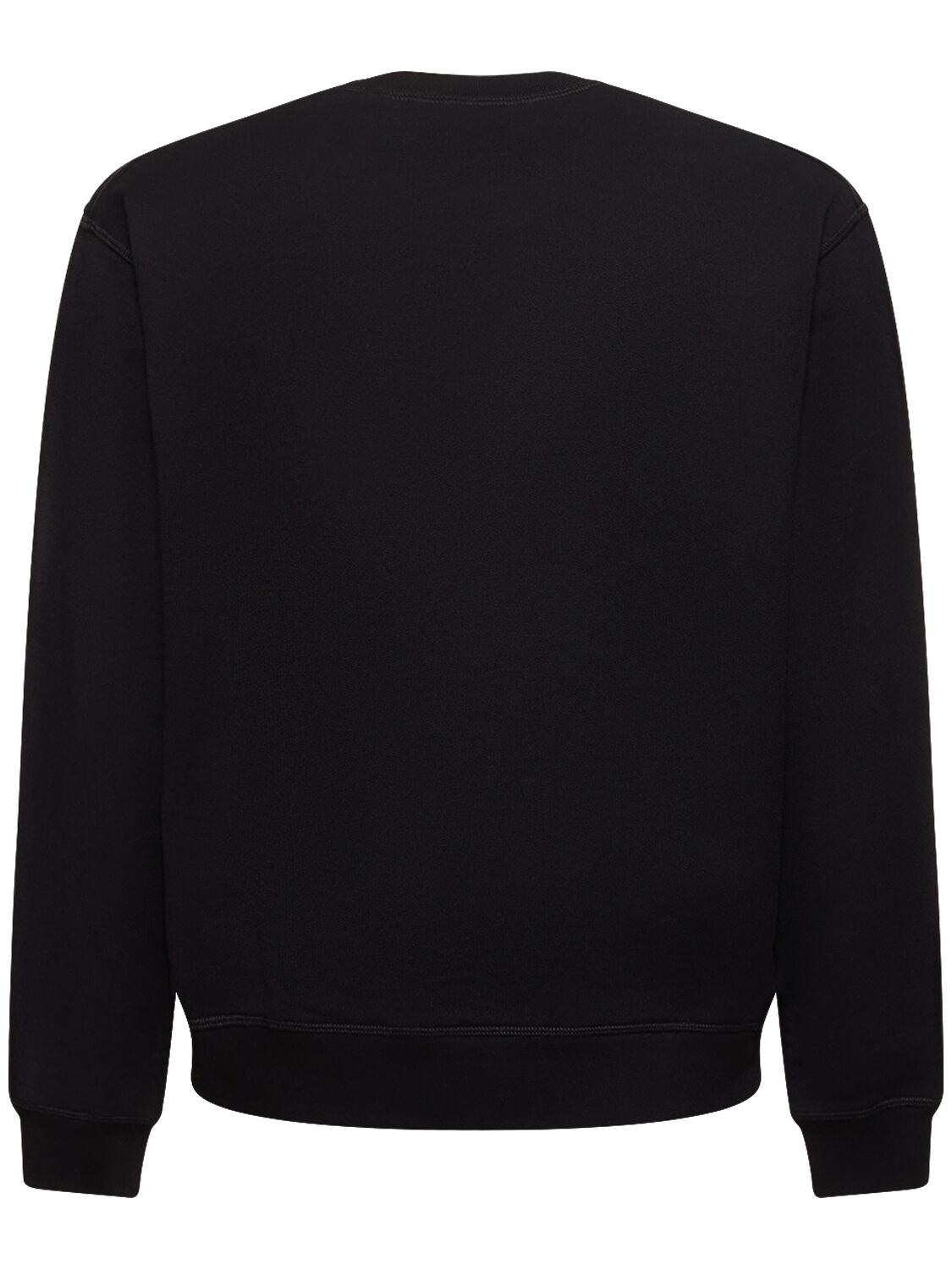 Shop Dsquared2 Logo Cotton Jersey Sweatshirt In Black