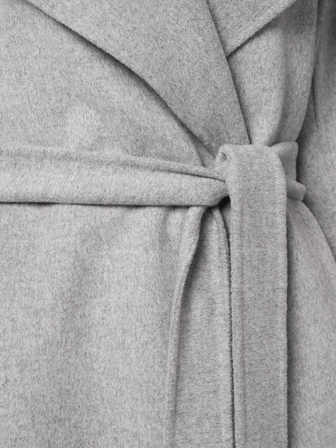 Shop 's Max Mara Olanda Wool Belted Coat In Grey