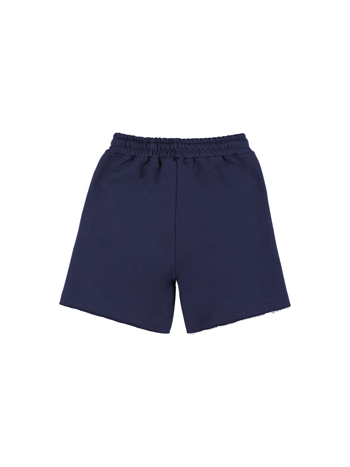Shop Msgm Cotton Sweat Shorts In Blue