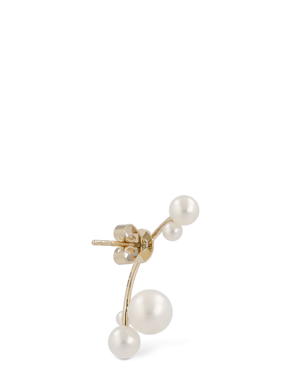 Shop Sophie Bille Brahe Stellari 14kt Gold & Pearl Mono Earring