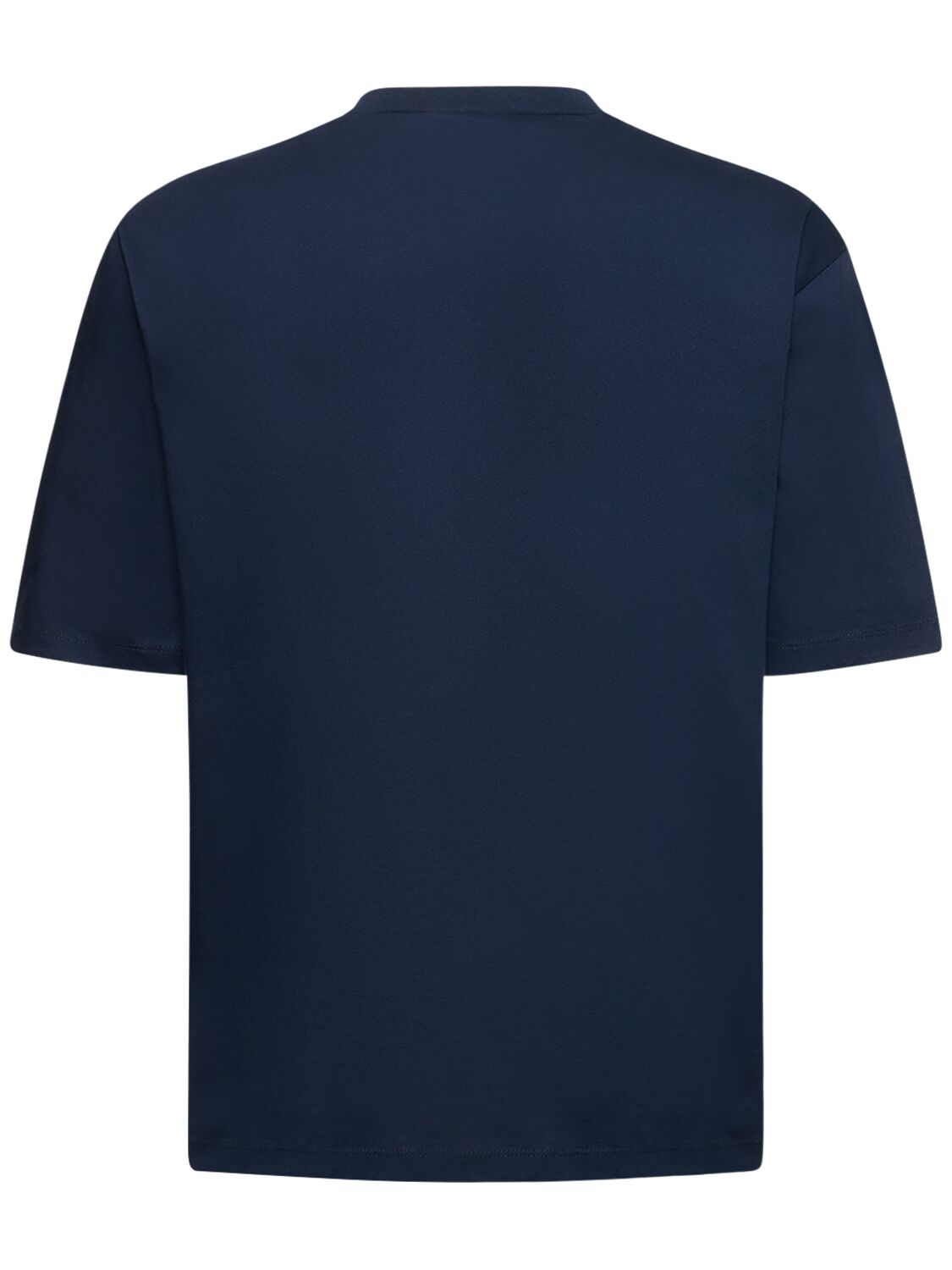 Shop Dsquared2 Logo Printed Cotton T-shirt In Navy