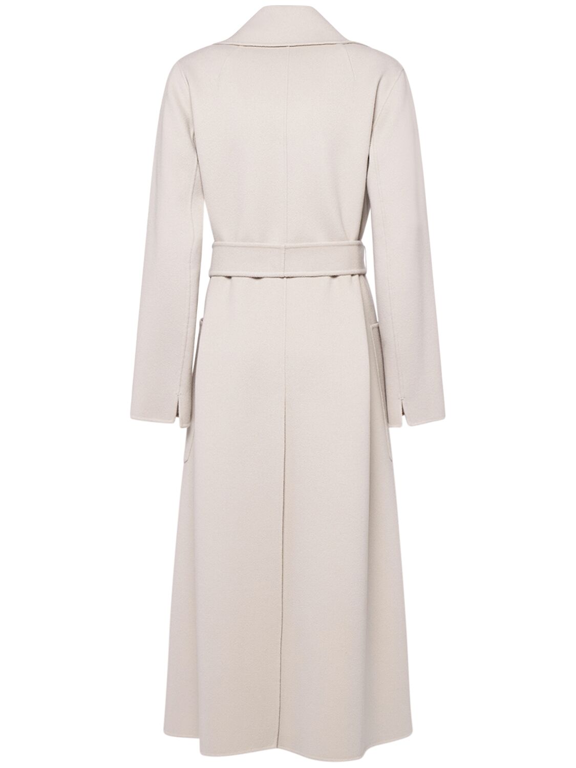 Shop 's Max Mara Paolore Belted Wool Long Coat In Beige