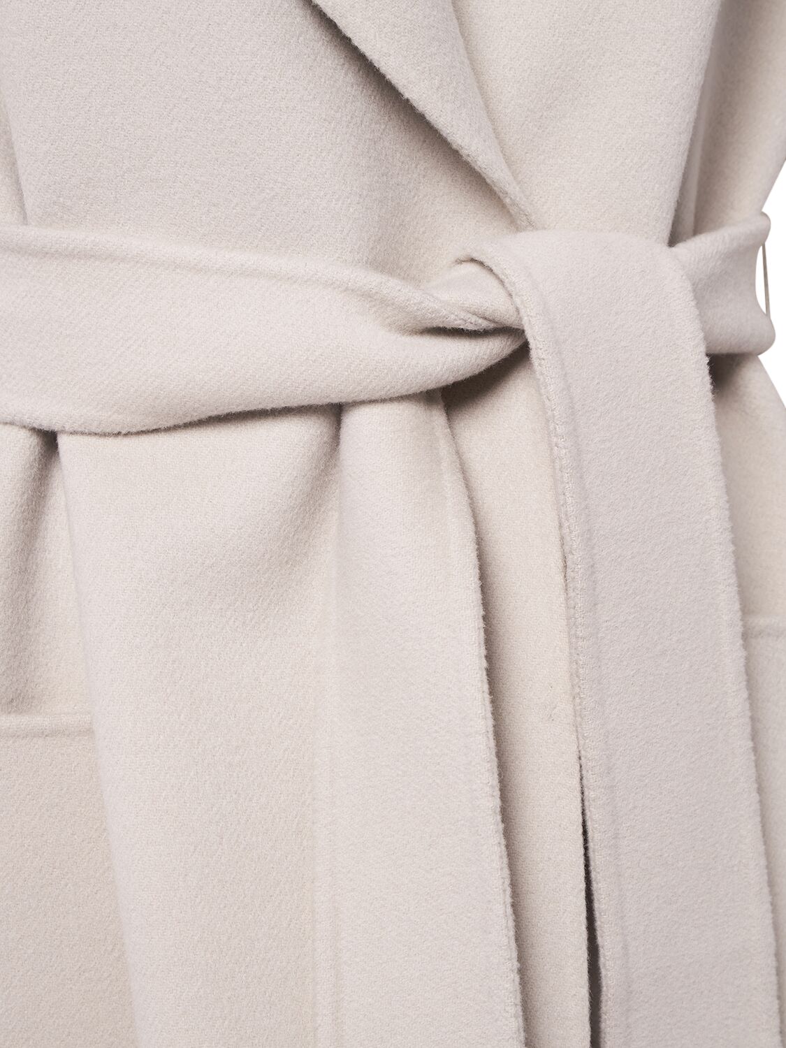 Shop 's Max Mara Paolore Belted Wool Long Coat In Beige