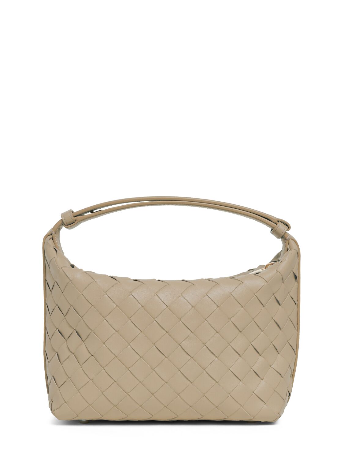 Shop Bottega Veneta Mini Wallace Leather Shoulder Bag In Travertine