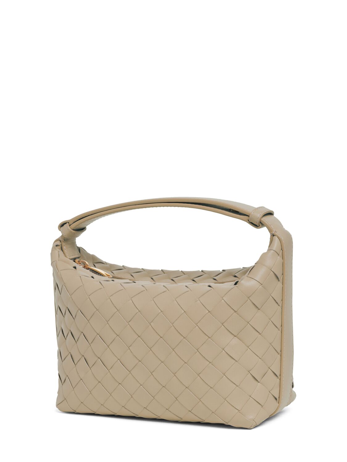 Shop Bottega Veneta Mini Wallace Leather Shoulder Bag In Travertine