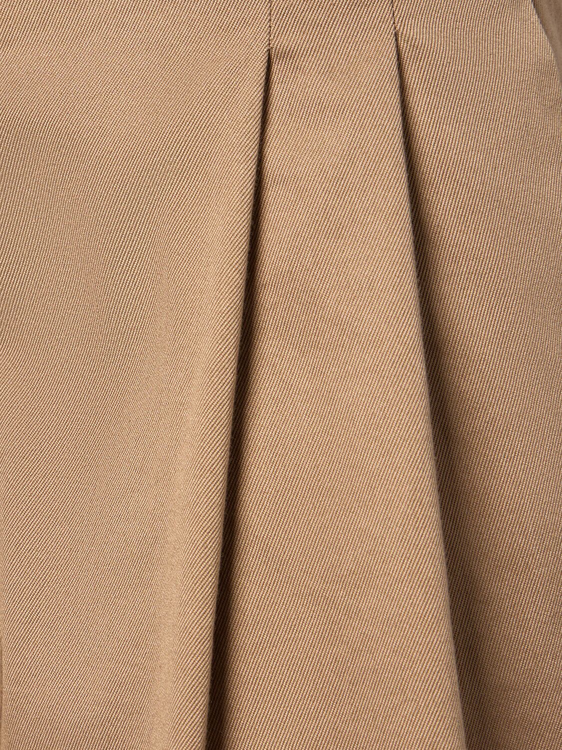 Shop 's Max Mara Dina Cotton Gabardine Wide Pants In Camel