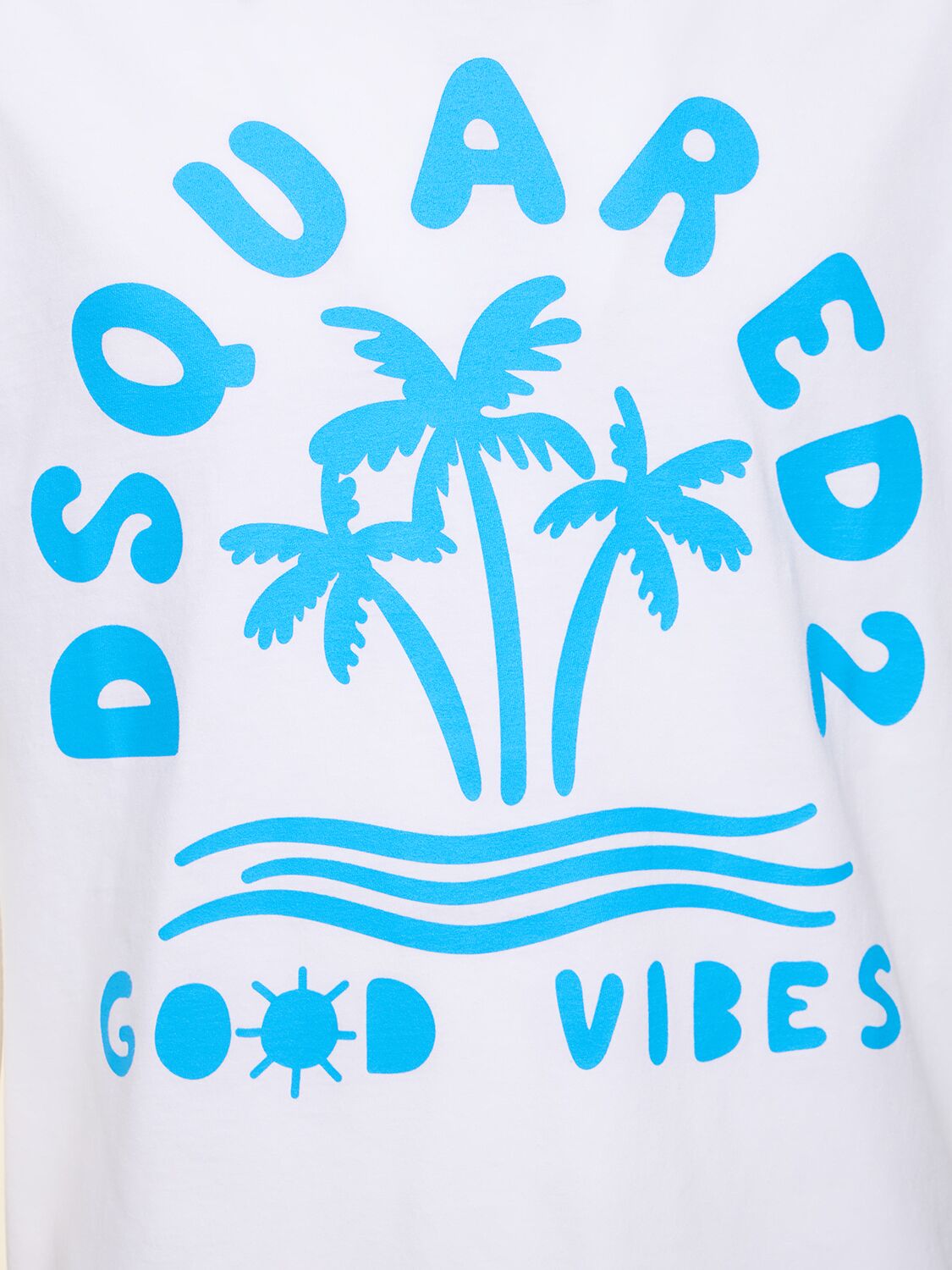 Shop Dsquared2 Printed Japanese Cotton Jersey T-shirt In White