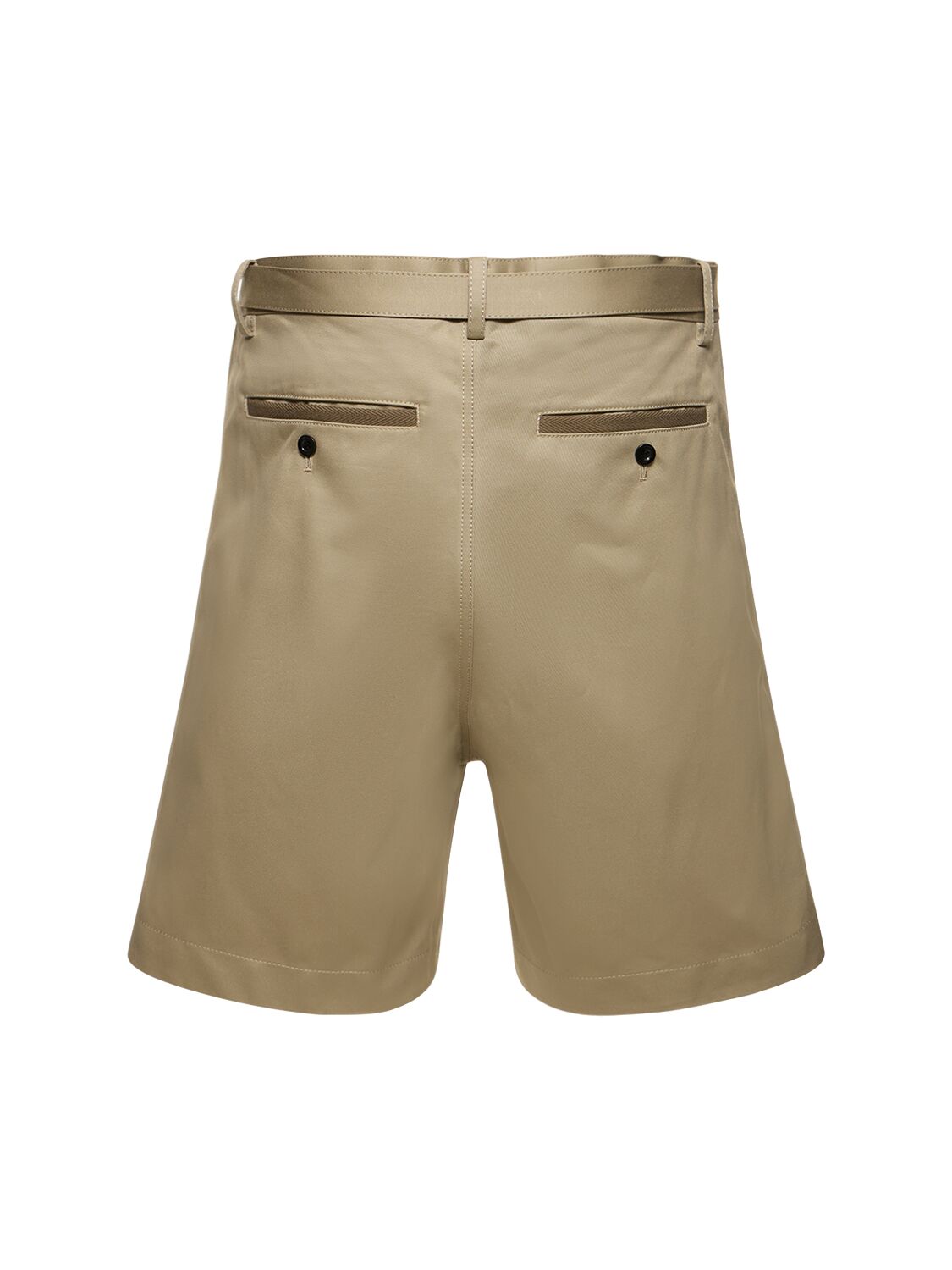 Shop Sacai Cotton Chino Shorts In Beige